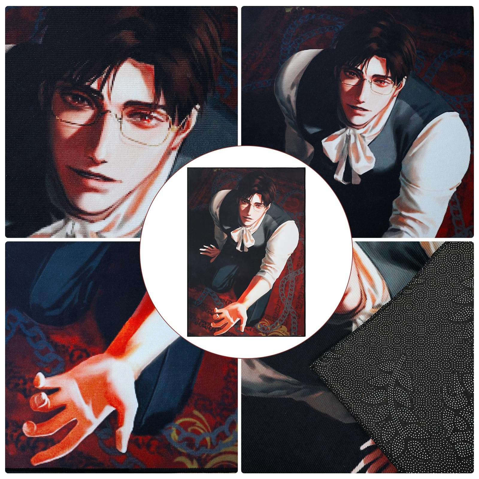 OtNiap Anime Rugs, Male Servant Rug, Soft Indoor Anime-Inspired Non-Slip Mats, Decorative Mat for Living Room, Gaming Room, Bedroom – Add a Touch of Romantic Charm to Your Home Space 24" L x 36" W 4