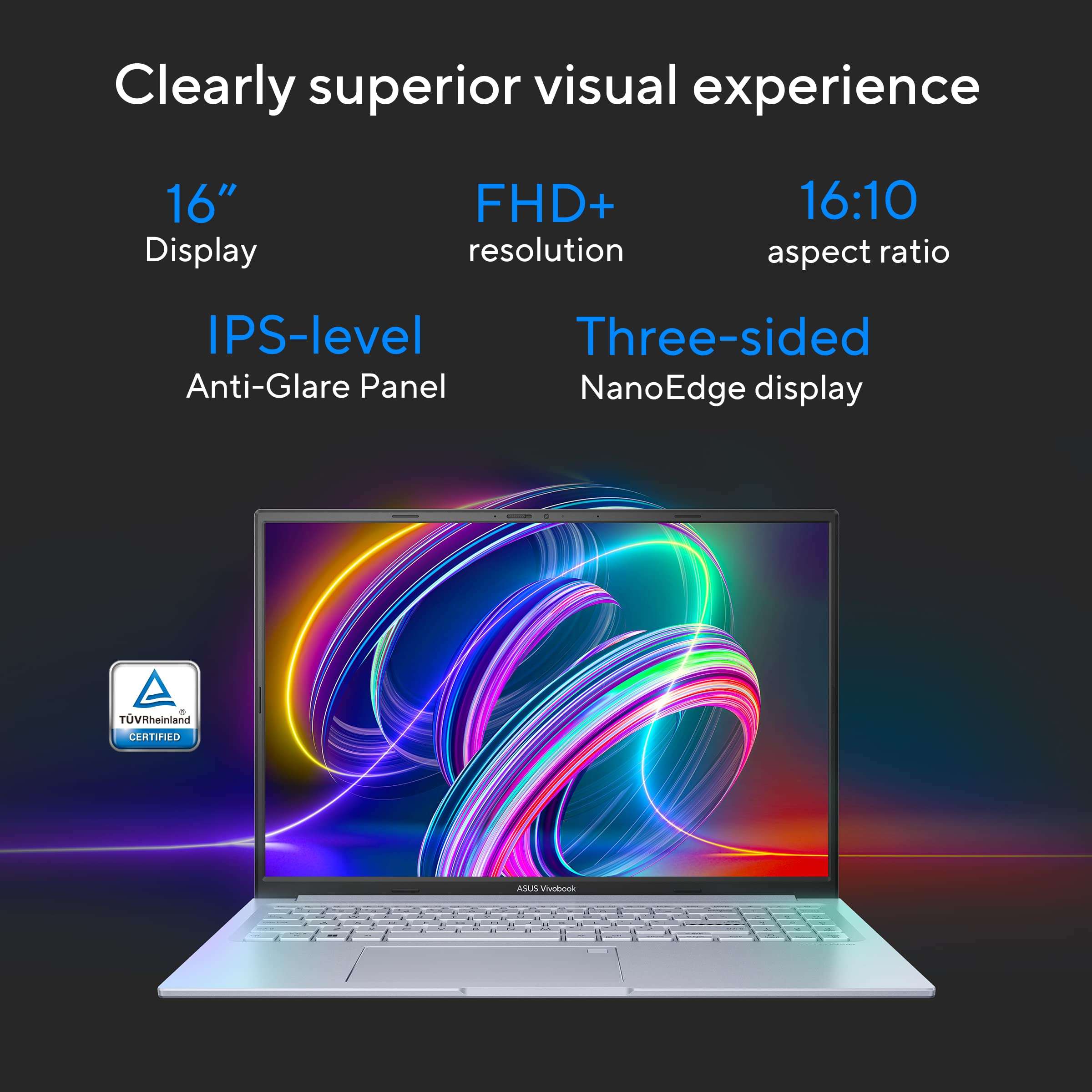 ASUS Vivobook 16X, 16" FHD+ (1920 x 1200), Intel Core i5-13420H Processor, (16GB RAM/512GB SSD/RTX 3050/Windows 11/Cool Silver/1.8 Kg), K3605VC-RP413W 4