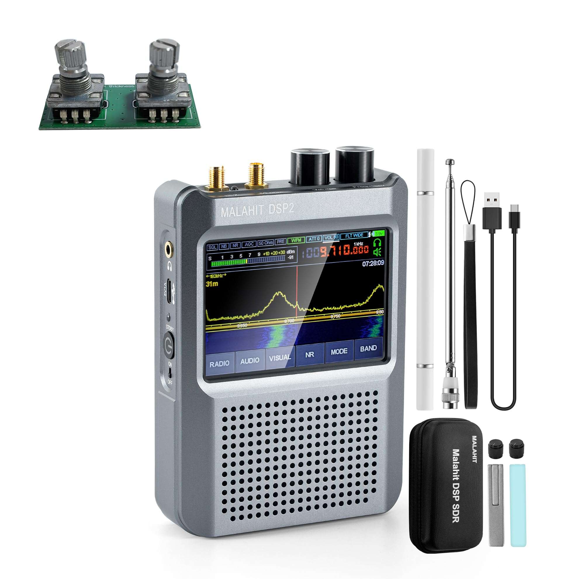 GOOZEEZOO Malachite DSP2 Radio Receiver & Spare Decoders Frequency Tuning Decoder & Volume Decoder 1