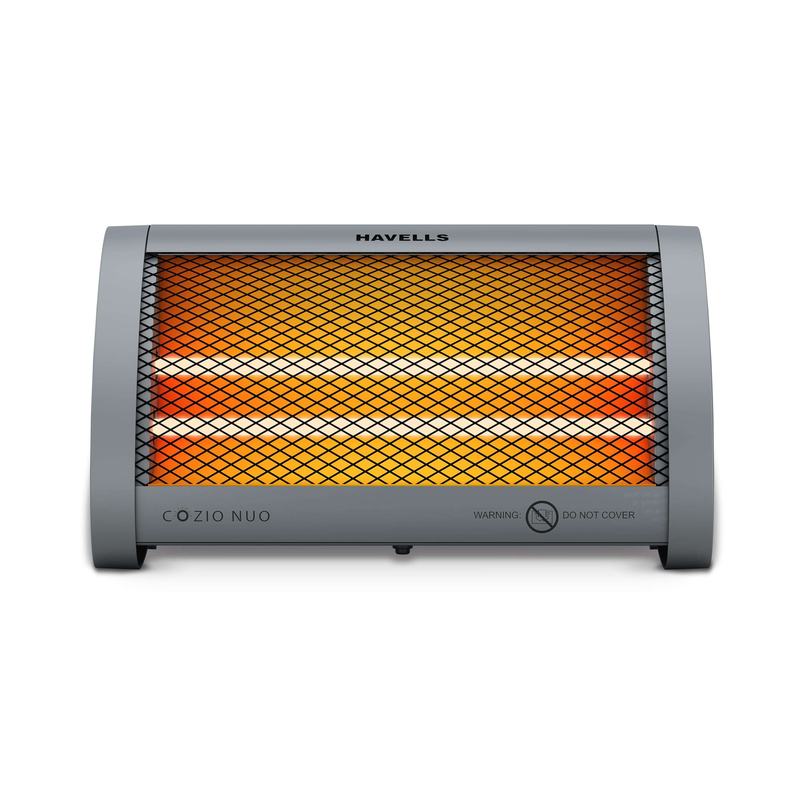 Havells Cozio Nuo Room Heater| Dual Heat Setting 400/800 Watt| Dual Quartz Heating Rods| Silent Operation| Tip Over Protection| Fire Retardant Material| Anti Rust Reflector| 2 Year Warranty(Grey) 1