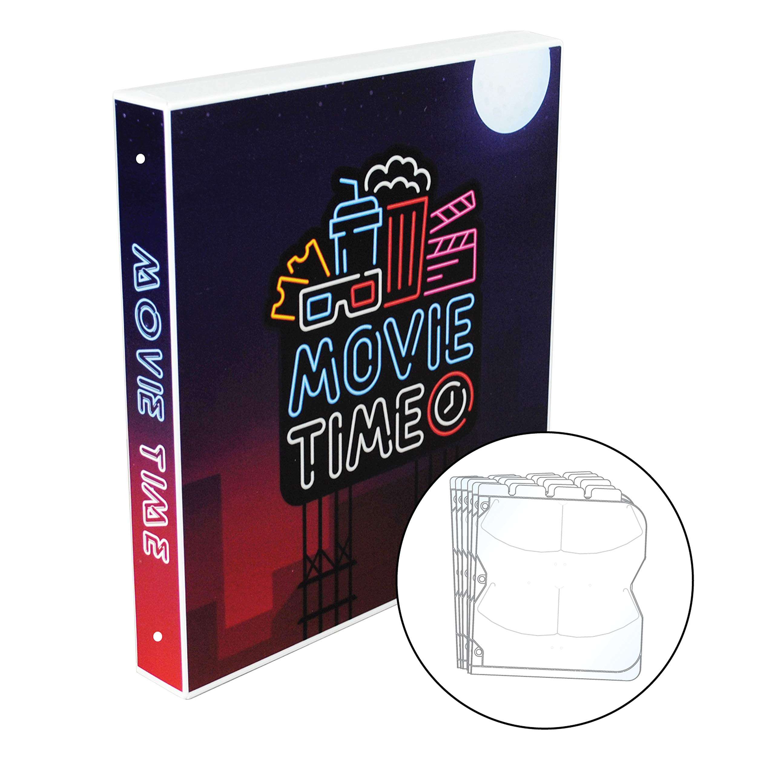 UniKeep Movie Collection Storage Binder Complete With Archival-Safe Pages to Store Discs (Neon, 80 Disc) 1