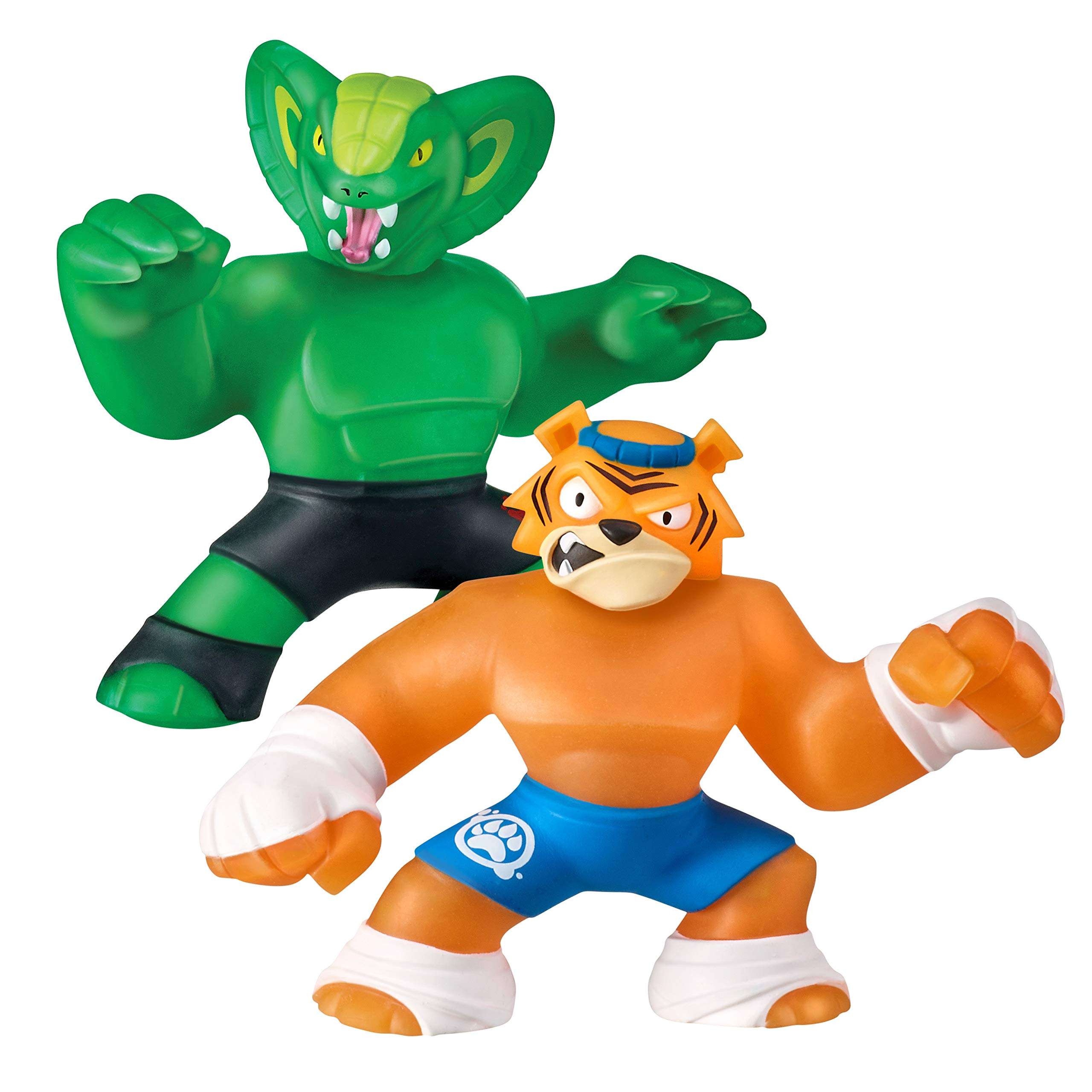 Heroes of Goo Jit Zu 2 Pack of Glow in The Dark Action Figures, Tygor Vs Viper 1