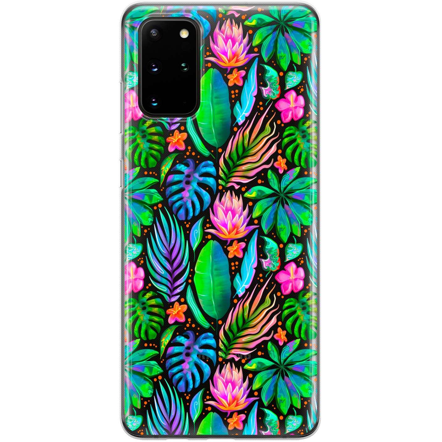 Lex Altern TPU Case Compatible with Samsung Galaxy S21 Note 20 Plus S20 Ultra S10 5G 9 Slim fit Silicone Tropical Print Protective Exotic Lightweight Banana Leaves Flexible Rainforest Plants phh528 3