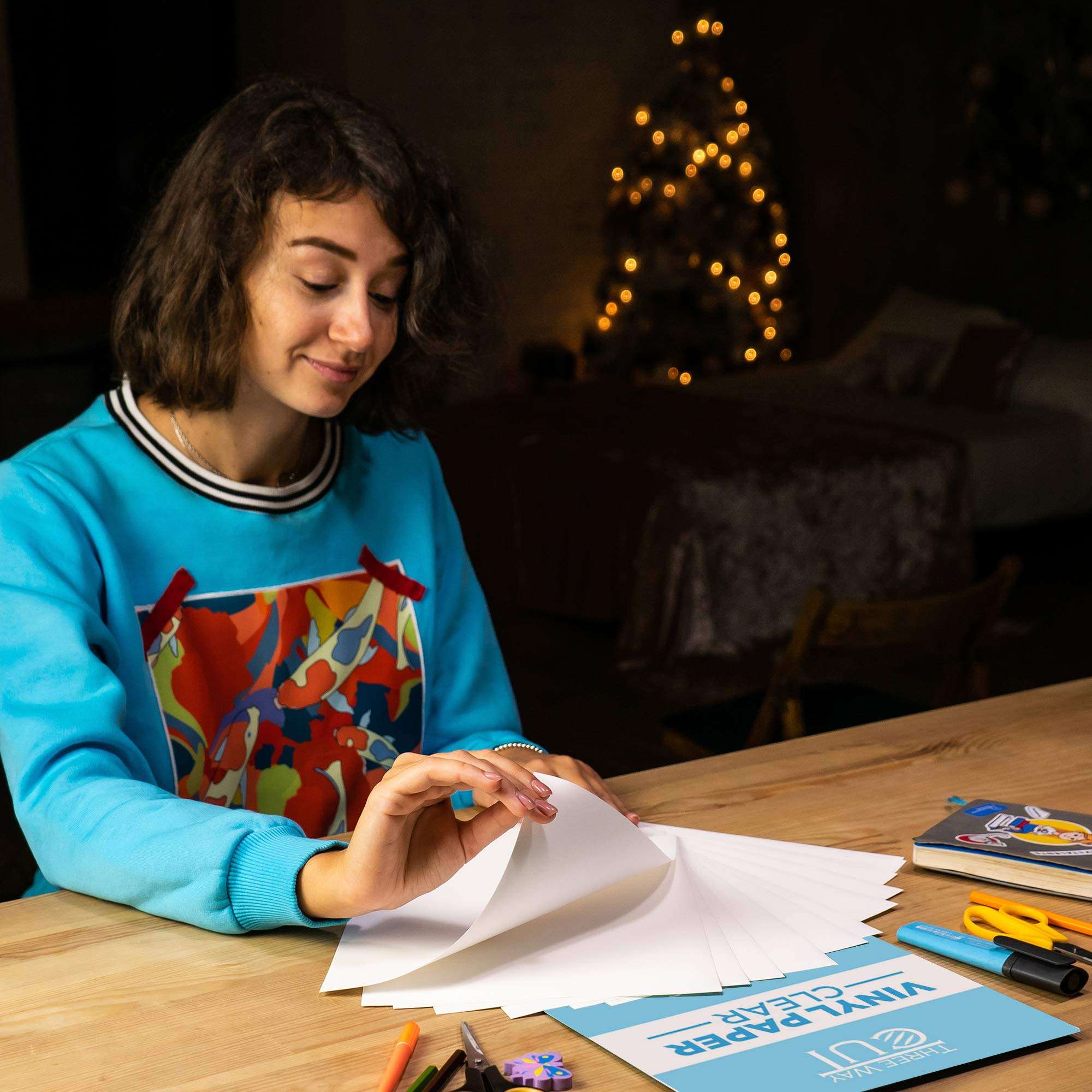 Printable Vinyl Sticker Paper Frosty Clear for Inkjet Printer 15 Sheets Transparent, Decal Paper Tear & Scratch Resistant Quick Ink Dry, Sticker Paper for Making Labels & Crafts 3