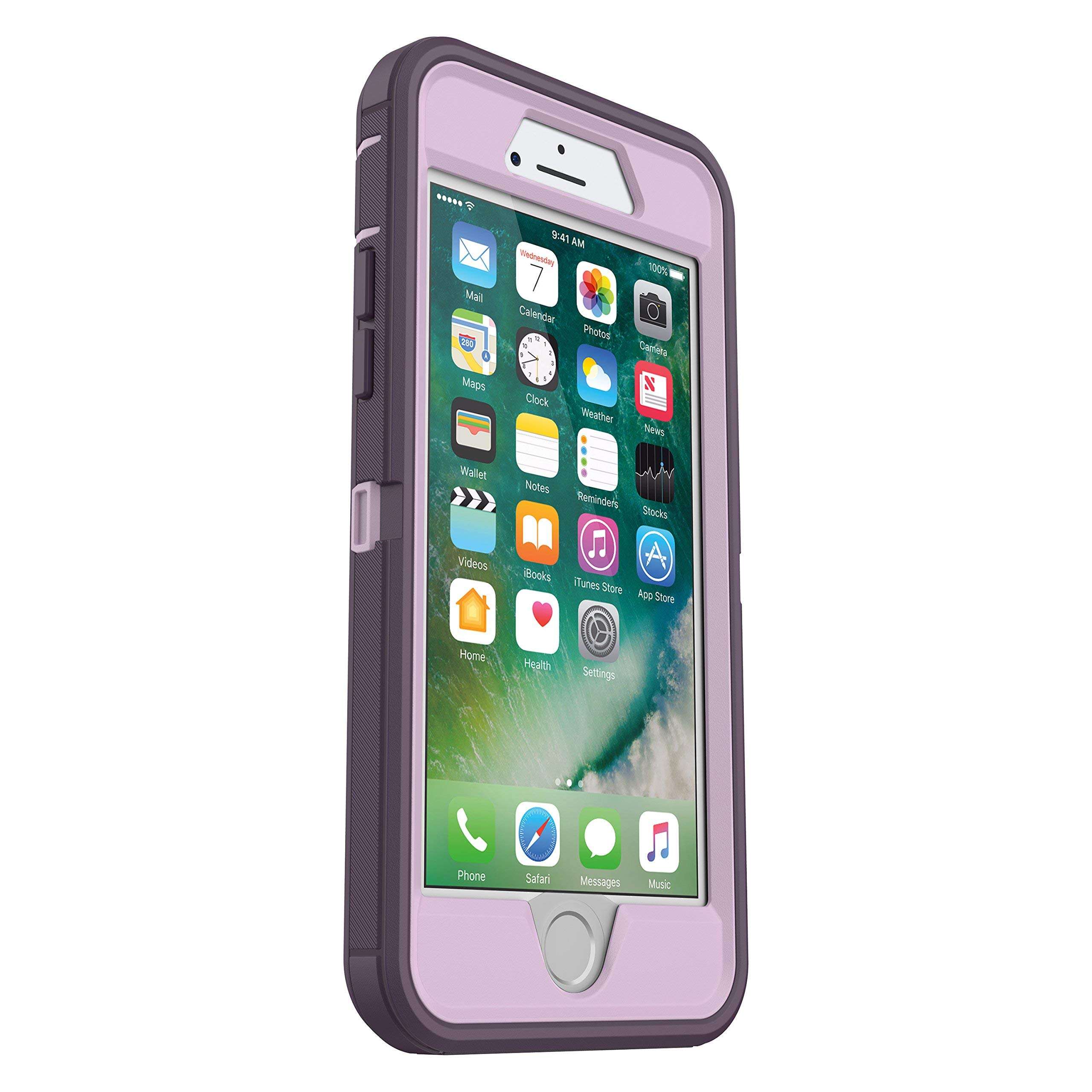 OtterBox iPhone SE 3rd/2nd Gen, iPhone 8 & iPhone 7 (not compatible with Plus sized models) Defender Series Case- PURPLE NEBULA, rugged & durable, with port protection, includes holster clip kickstand 2