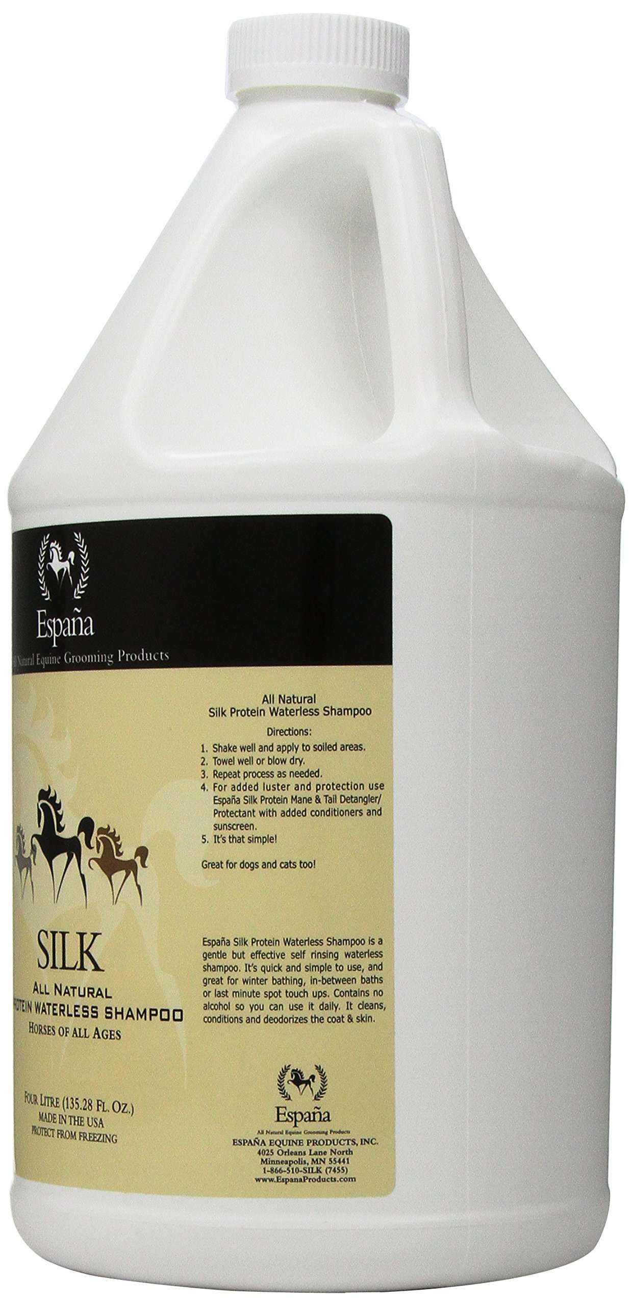 Espana Silk ESP0225E Specially Formulated Silk Protein Waterless Shampoo for Horses, 135.28-Ounce 3