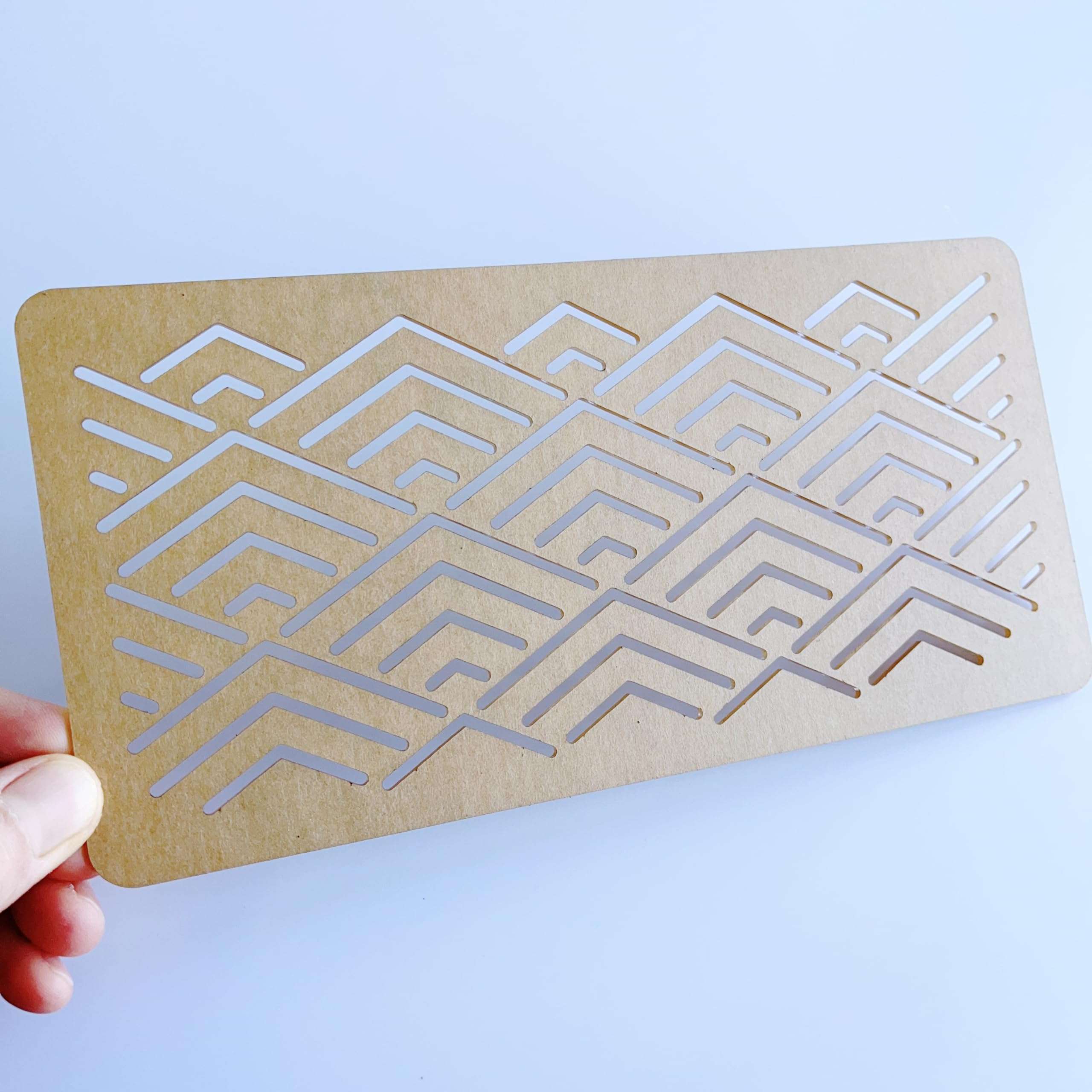 Clear Acrylic Sashiko Stencil, Embroidery Pattern Template, Quilting Stencil Tool (Pattern D) 3