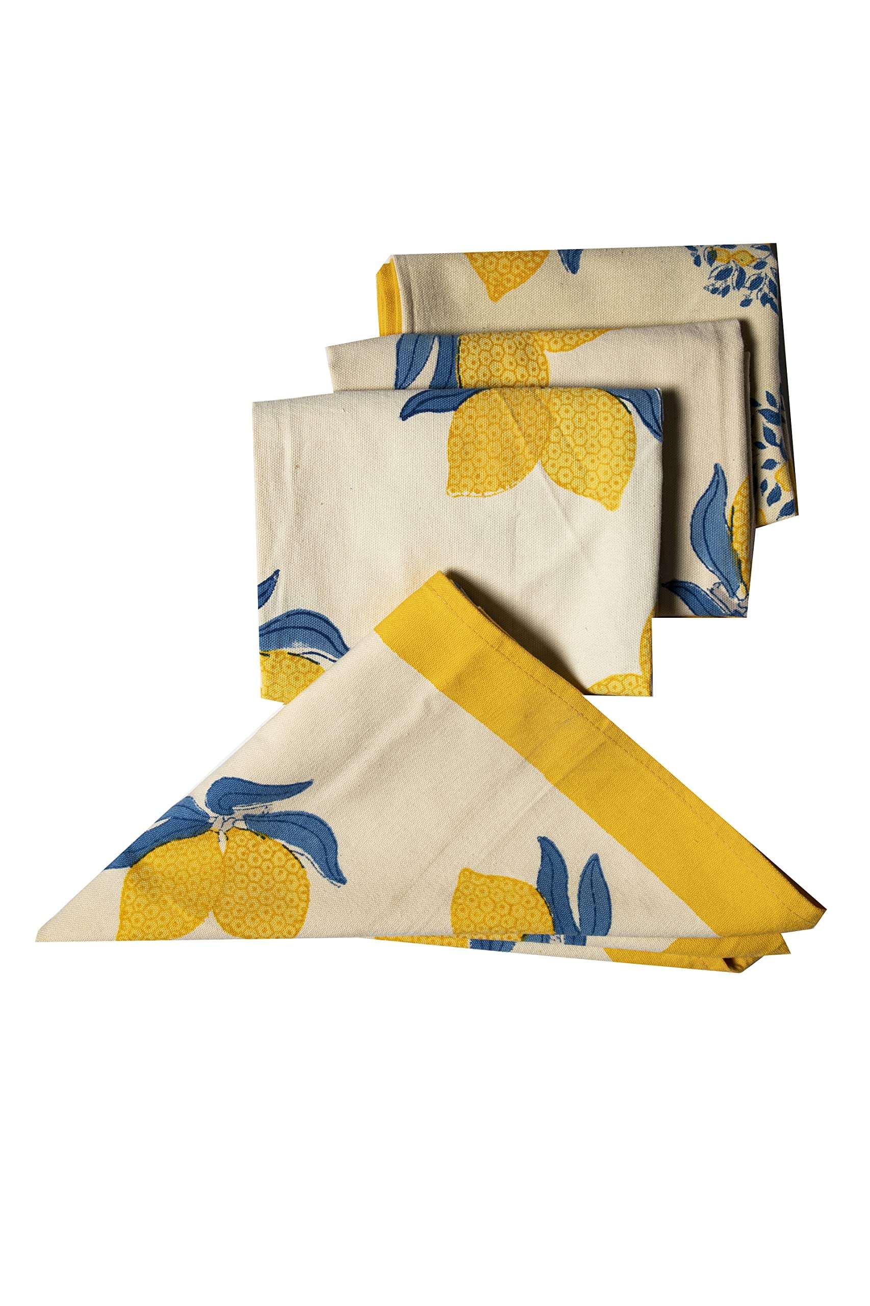 CONTRAST LIVING Dammre Hand Block Printed Kitchen Towel/Dish Towel/Hand Towel Multi Color Set of 3 Pcs 4