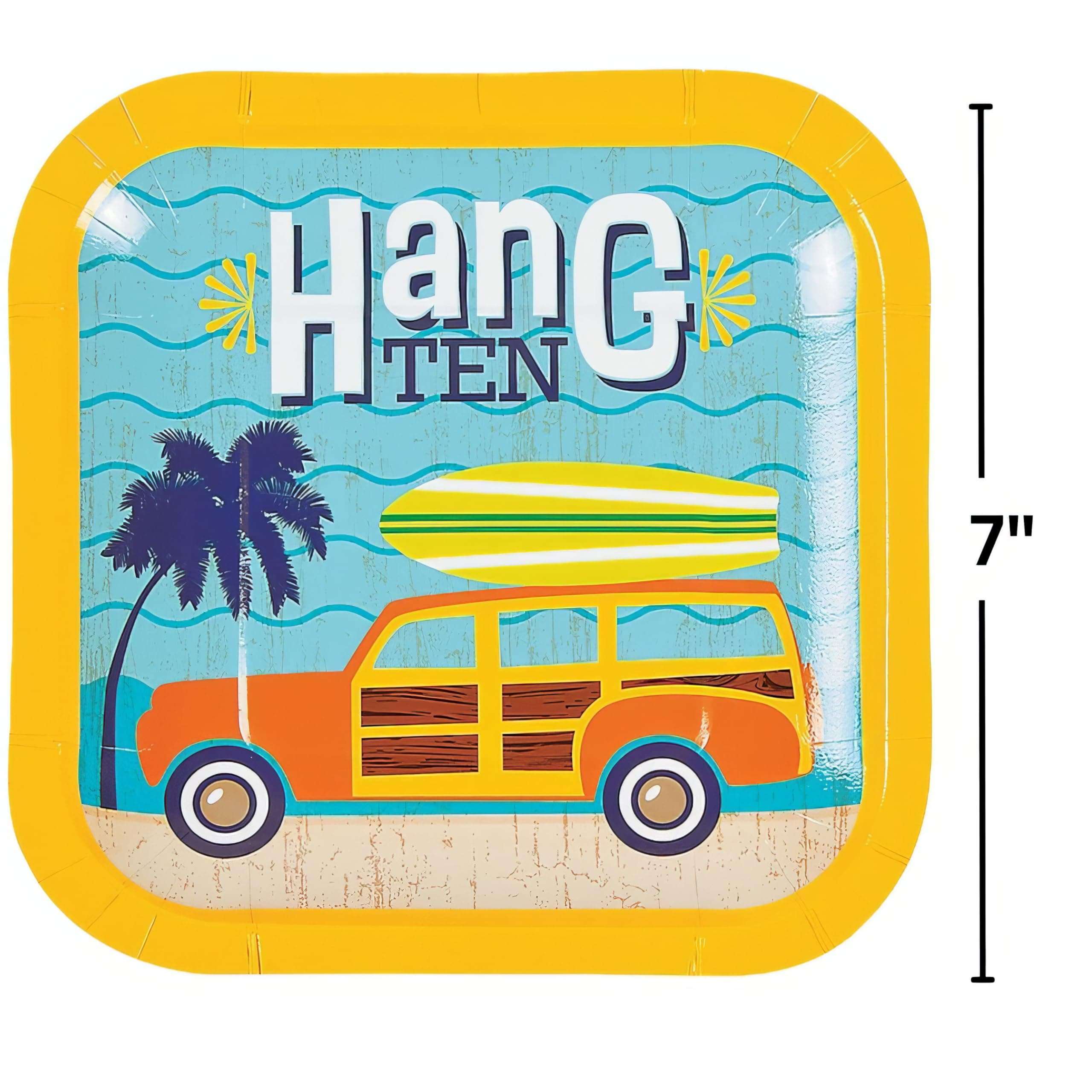 Surfs Up Dessert Plates - 8 pieces - Birthday Party Supplies 2