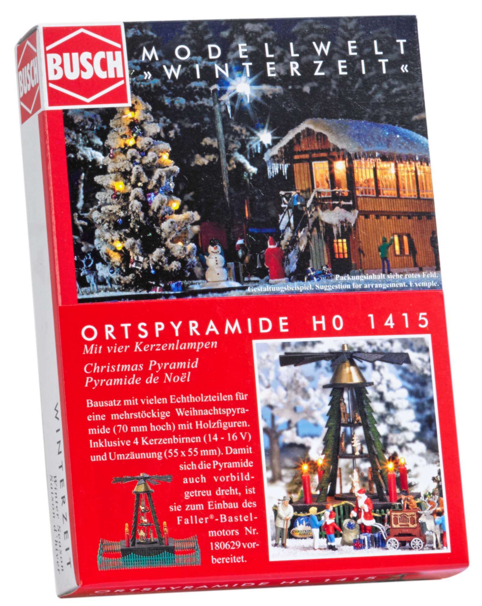 Busch 1415 Christmas Pyramid with Figs HO Structure Scale Model Structure 1