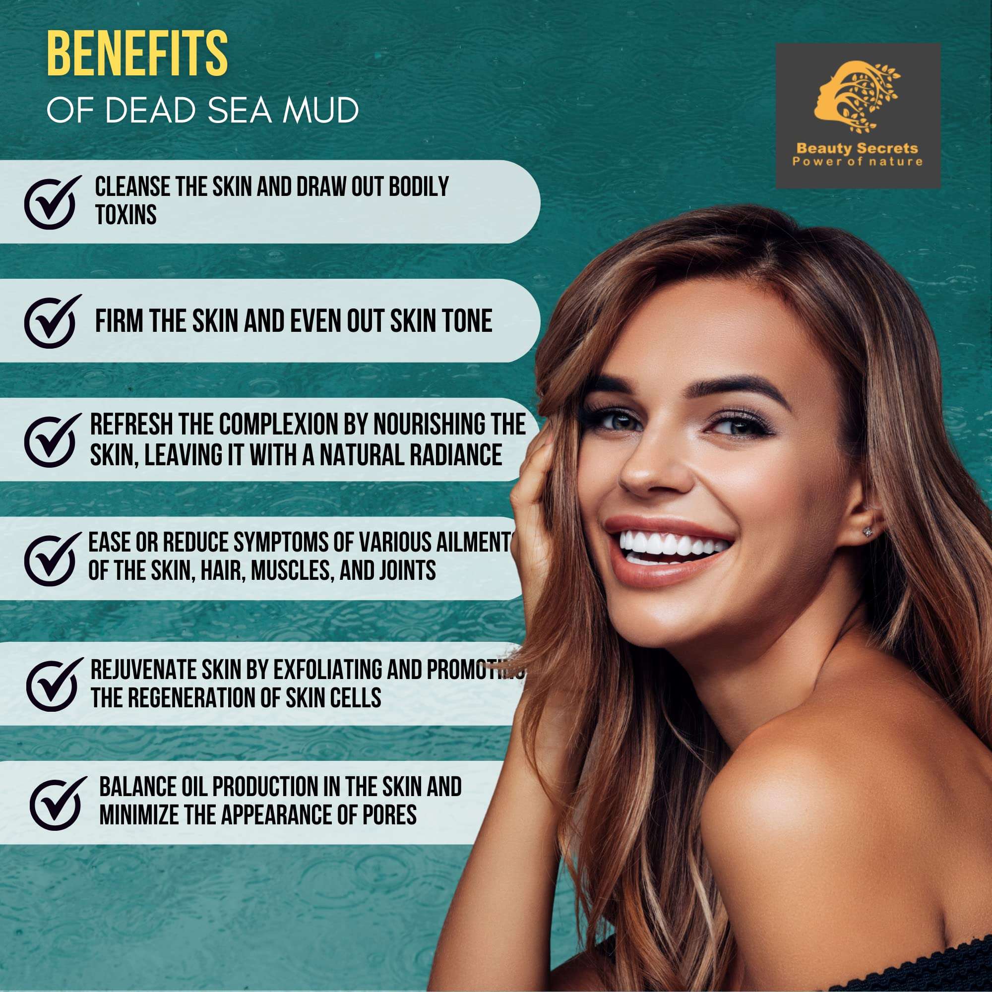 Beauty Secret Dead Sea Mud Mask For Face And Body, Natural Pore Reducer And Minimizer To Help Treat Acne, Blackheads And Oily Skin 4