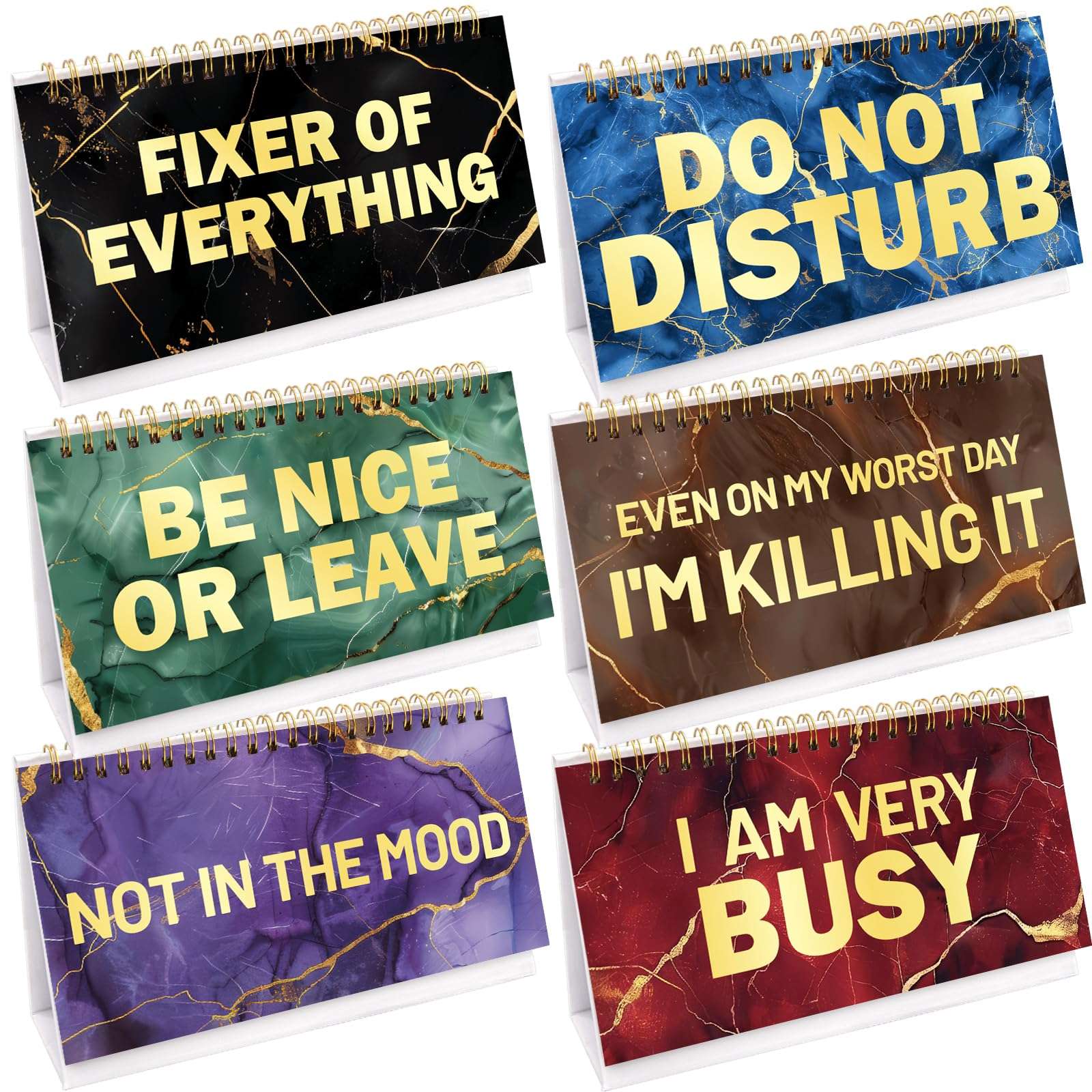 Funny Desk Accessories for Work Funny Desk Signs 30 Flip Snarky Messages Gag Gift for Office Desktop Decor Coworker Colleague Exchange Supplies 1