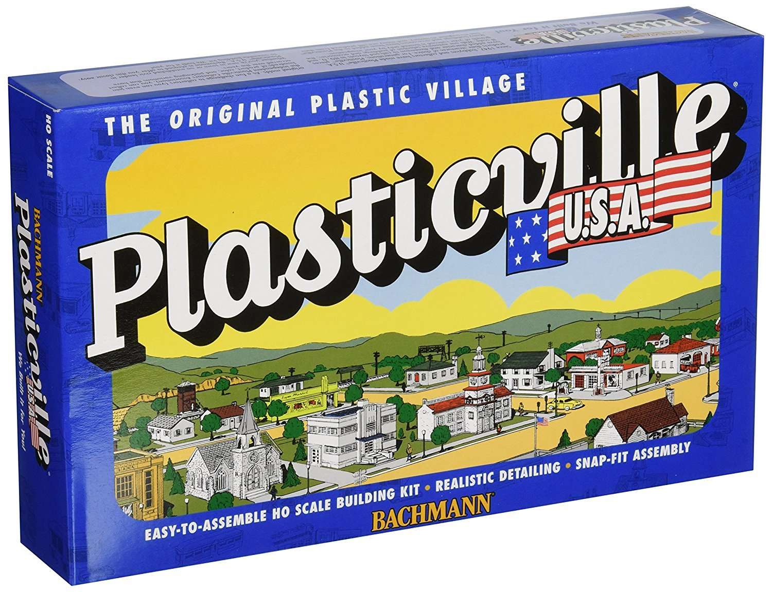 Bachmann Trains - PLASTICVILLE U.S.A. BUILDINGS – CLASSIC KITS - FARM BUILDINGS with ANIMALS - HO Scale 1
