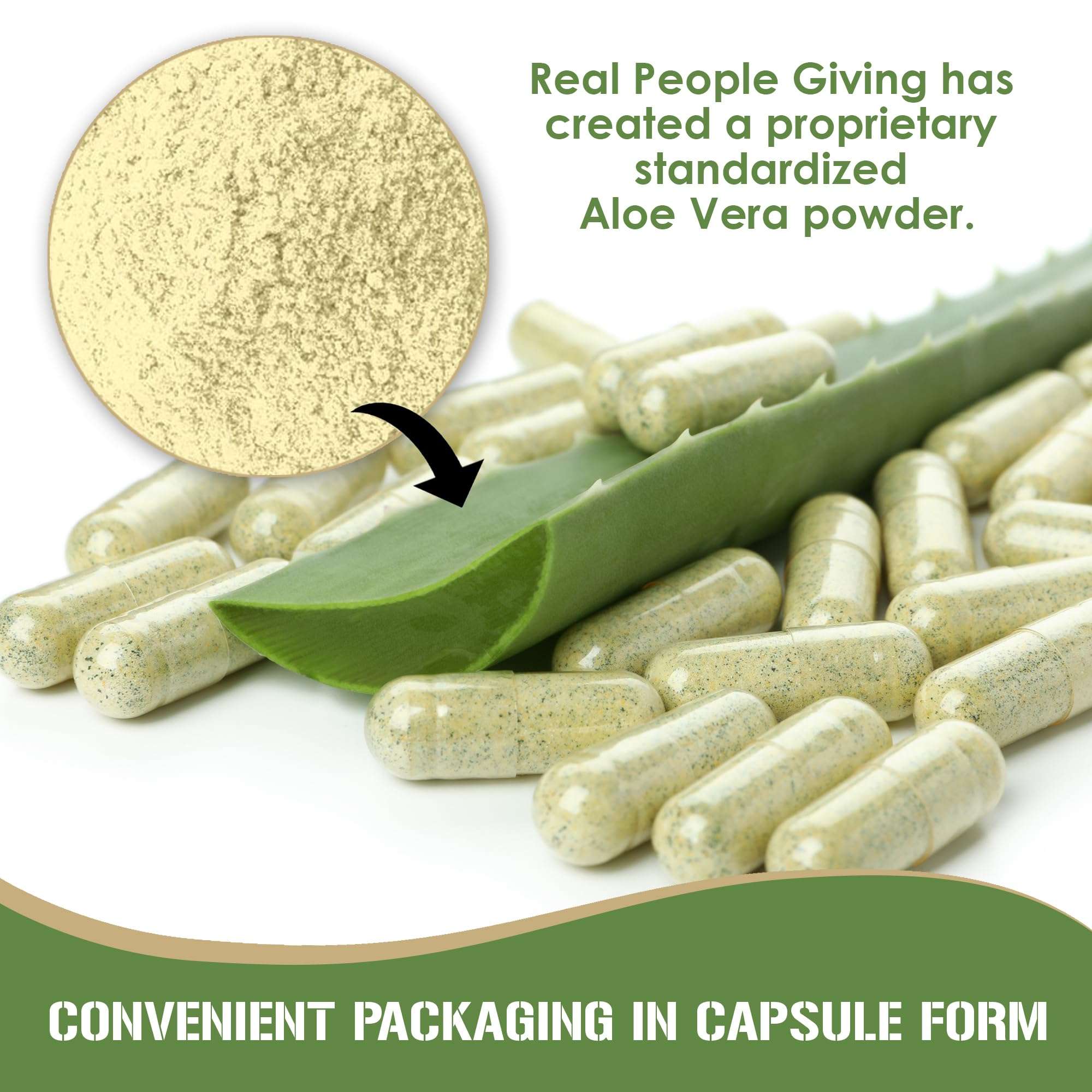 RPG Acemannan Aloe Vera Capsules - Aloevera Dietary Supplement with Immune and Gut Support Aloe Vera Powder Capsule - 60 Pills (250 MG) 3