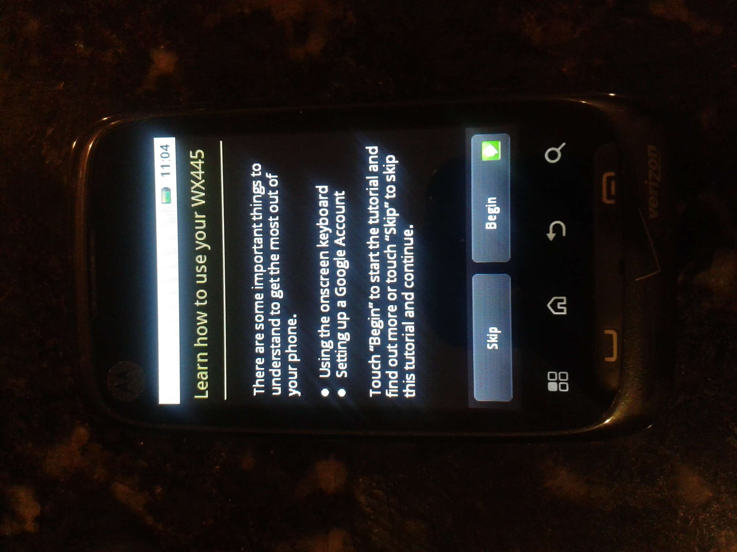 Motorola Citrus WX445 Android Smartphone 3-megapixel camera for Verizon 4