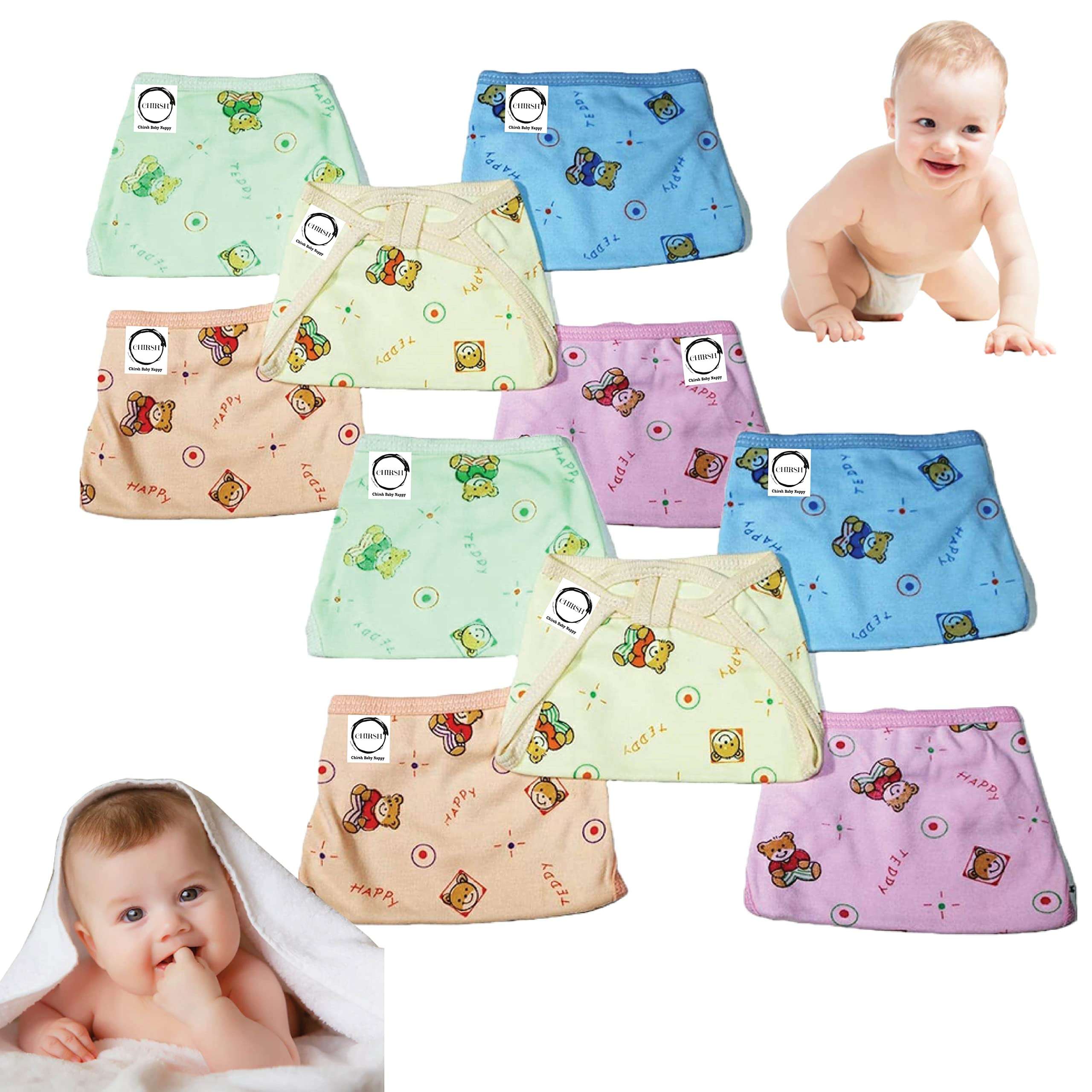 CHIRSH® Baby Nappies Cloth Diaper Langots for New Born 0-6 Months (Pack of 30)