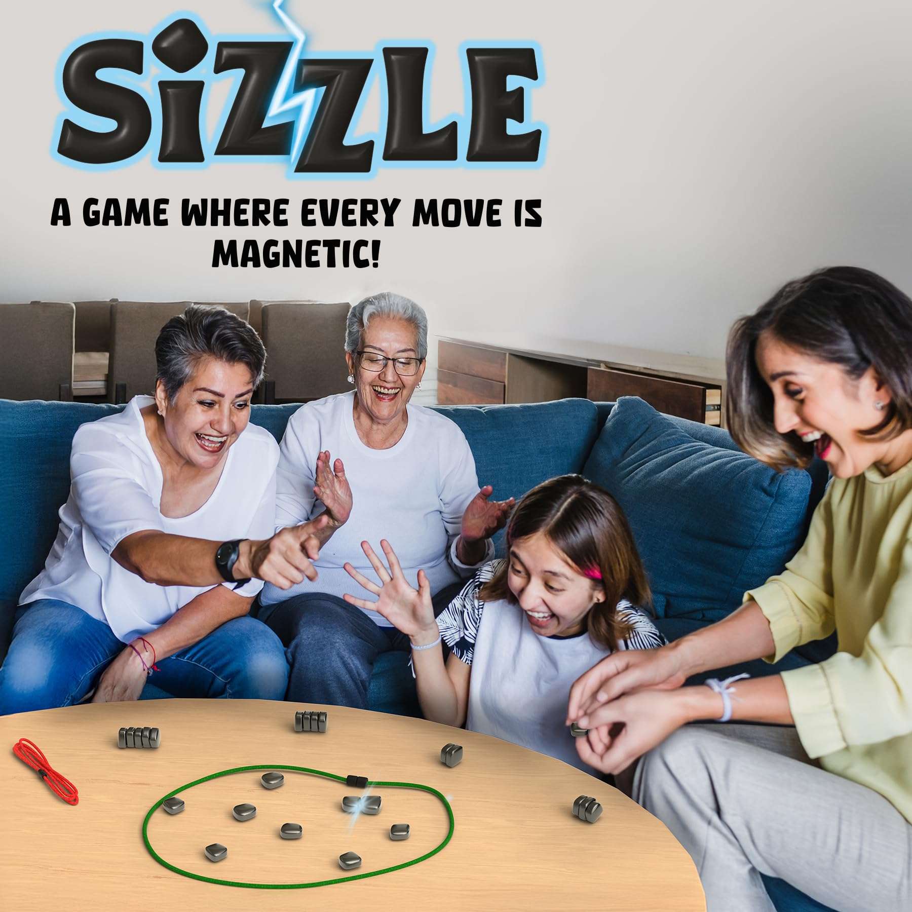 Skillmatics Sizzle - Classic Magnetic Attraction Toy, Strategy & Travel Game, Magnetic Toys & Games, Fun for Family Game Nights, Gifts for Teens & Adults Ages 15+, 2-4 Players 3