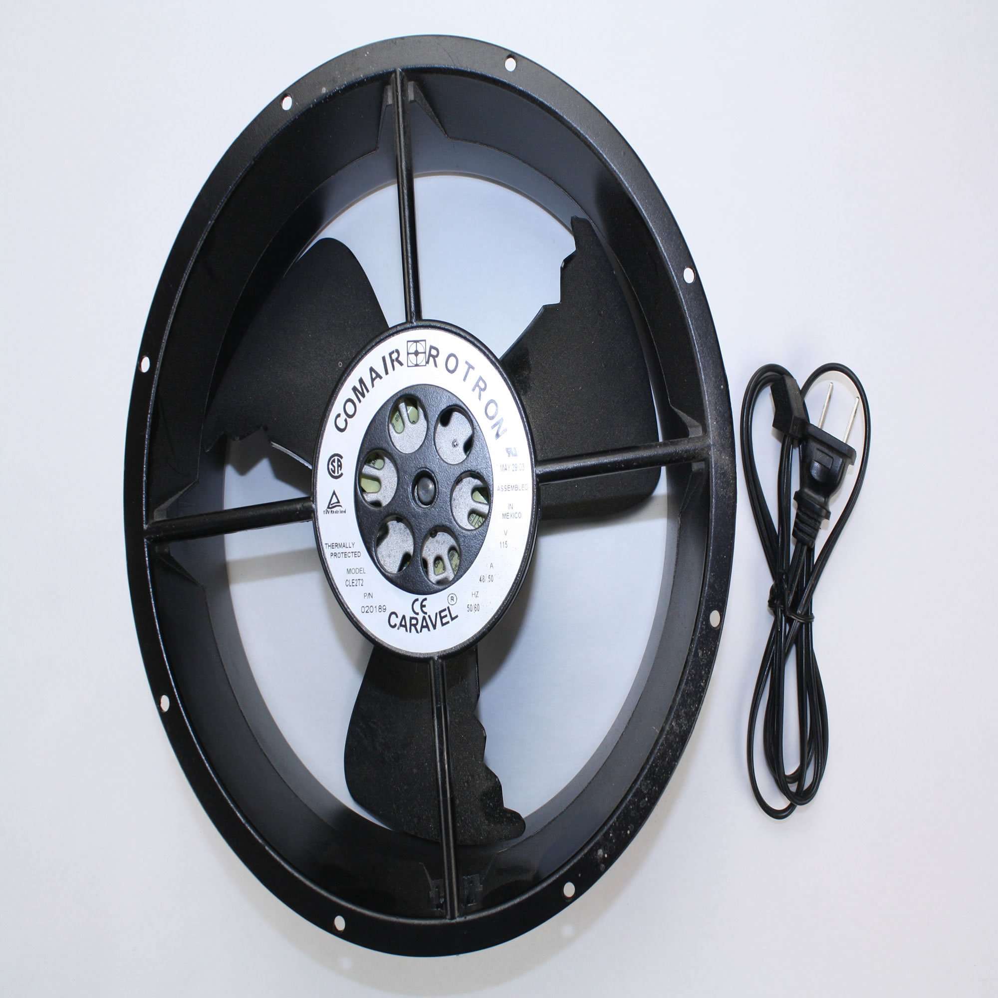 Middle Atlantic Comair Rotron 020189 CLE2T2 10" Caravel AC 115v Cooling Fan, Black (MAFAN-10) 3