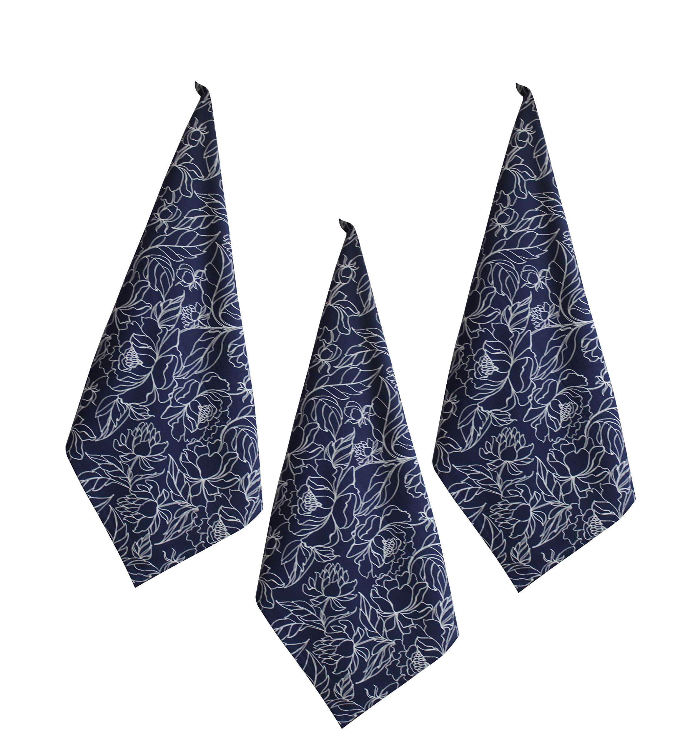 Kitchen Towels - Set of 3 Ultra Absorbent and Fast Drying Professional Grade Cotton Dishcloths for Everyday Cooking Baking - 45x70 Cms 1