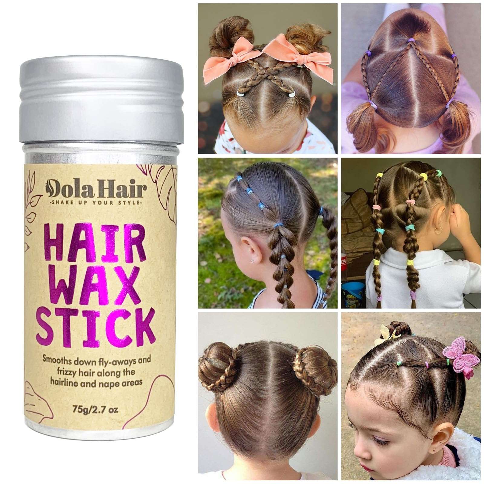 Dolahair Hair Wax Stick - Flyaway Control and Styling Pomade for Kids, Women, and Men with Batana Oil for Hair Growth Nourishes Damaged Hair 6