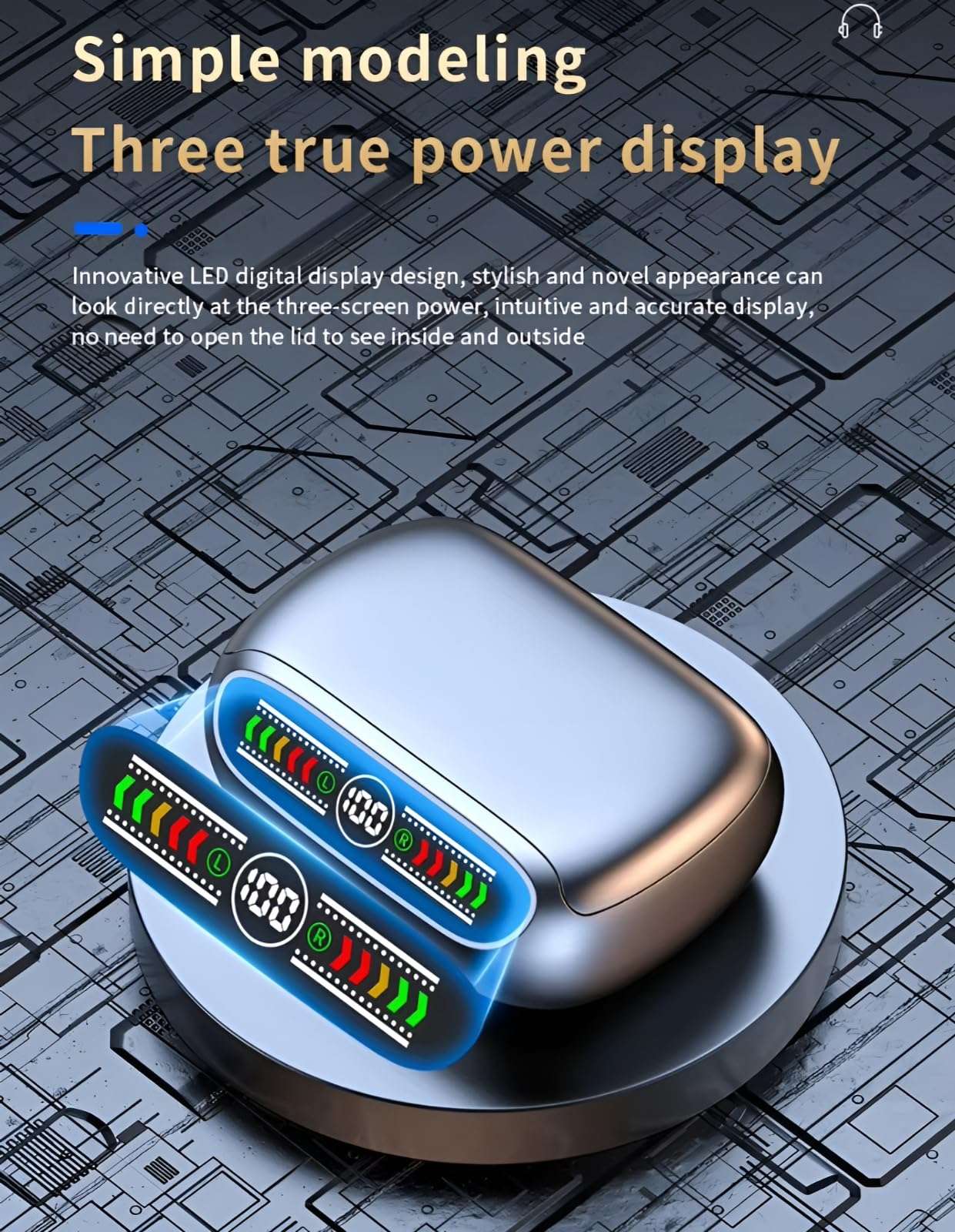 VEHOP Power TWS, Truly Wireless Earbuds with Reverse Charging Support, Bluetooth 5.3 with ENC, 35hrs Playtime, Battery Indicatore Display, IPX7 Sweat-Proof, Fast Charging, Built-in Mic with Deep Bass 4