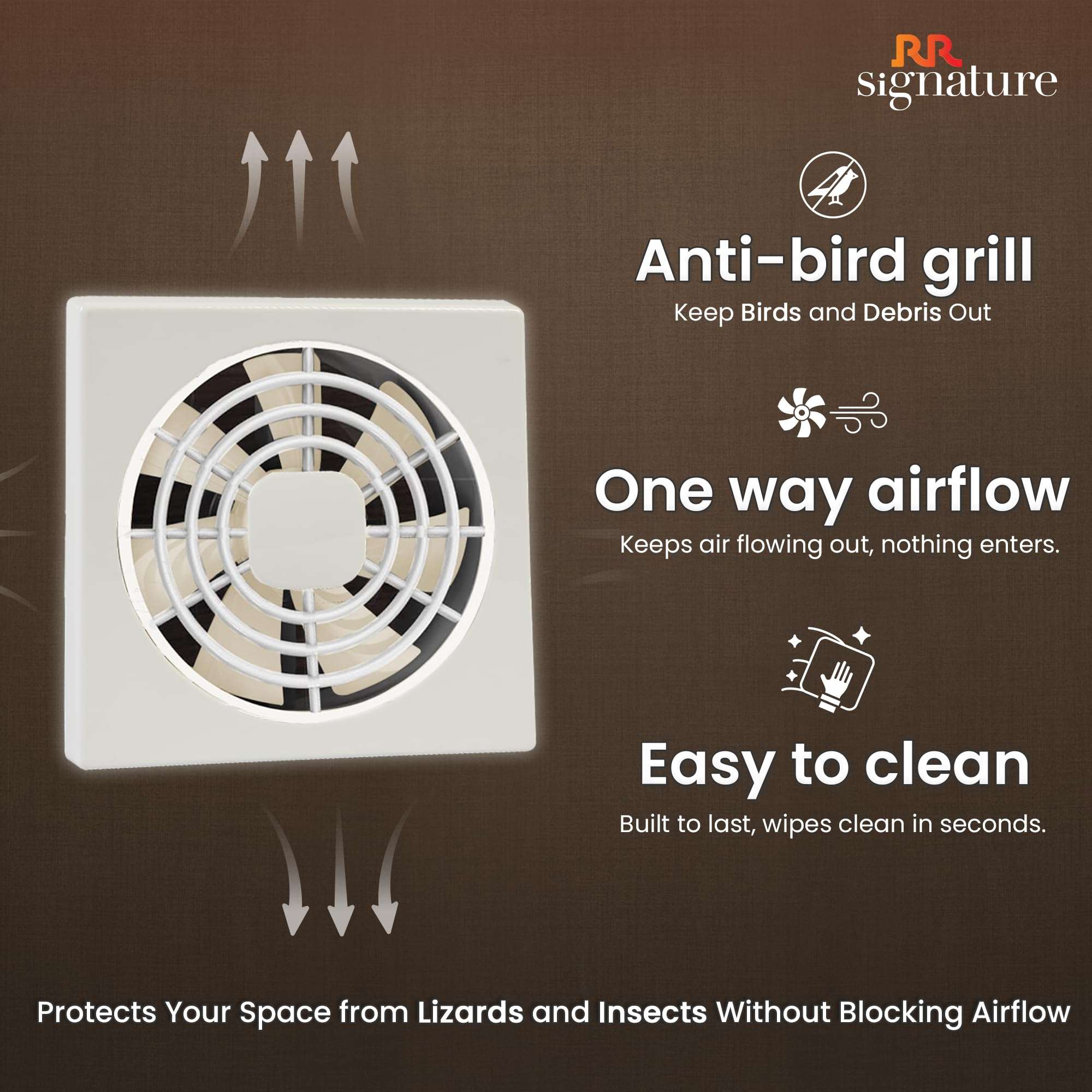 RR SIGNATURE VENTO GRILL 150 MM - WHITE (2 Year Warranty) 6