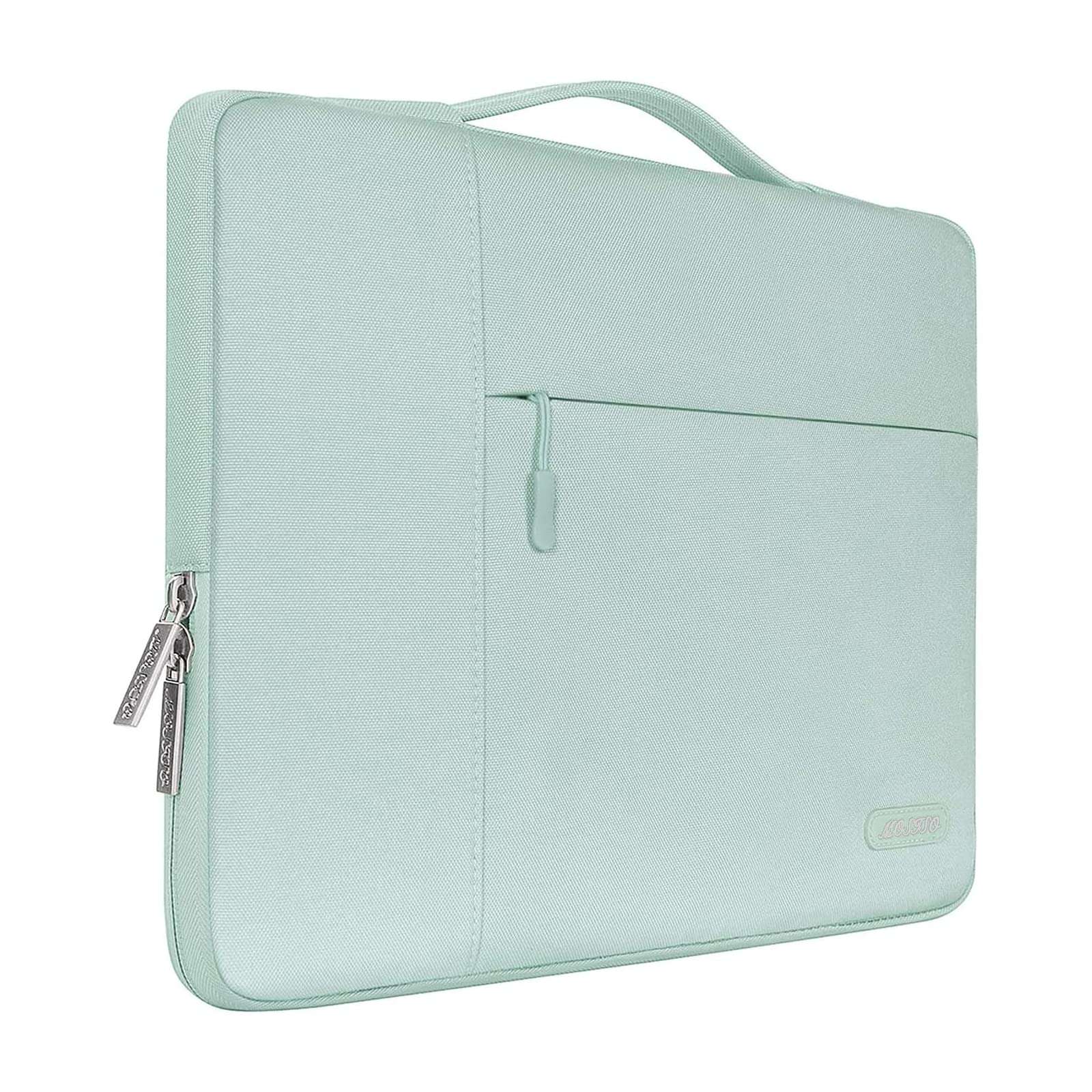MOSISO Compatible with MacBook Air 13 inch Case 2024 2023 2022 M3 A3113 M2 A2681 Touch ID, Plastic Hard Shell&Keyboard Cover&Screen Film&Type C Adapter&Polyester Multifunctional Bag, Mint Green 6