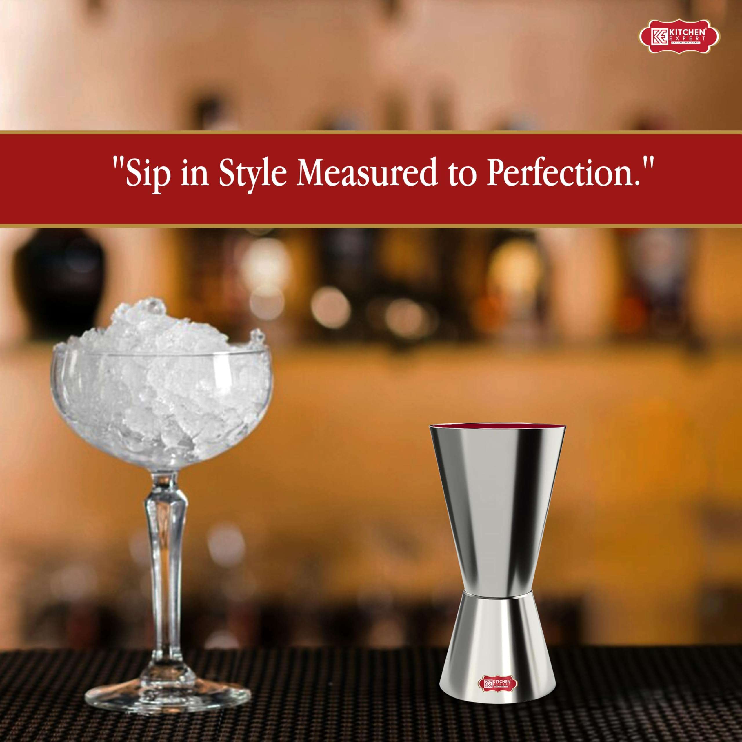 Kitchen Expert Tall Peg Measure | 1Pc | Stainless Steel | Cocktail Jigger | Double Sided | Drink Measurement | Bar Tool 6