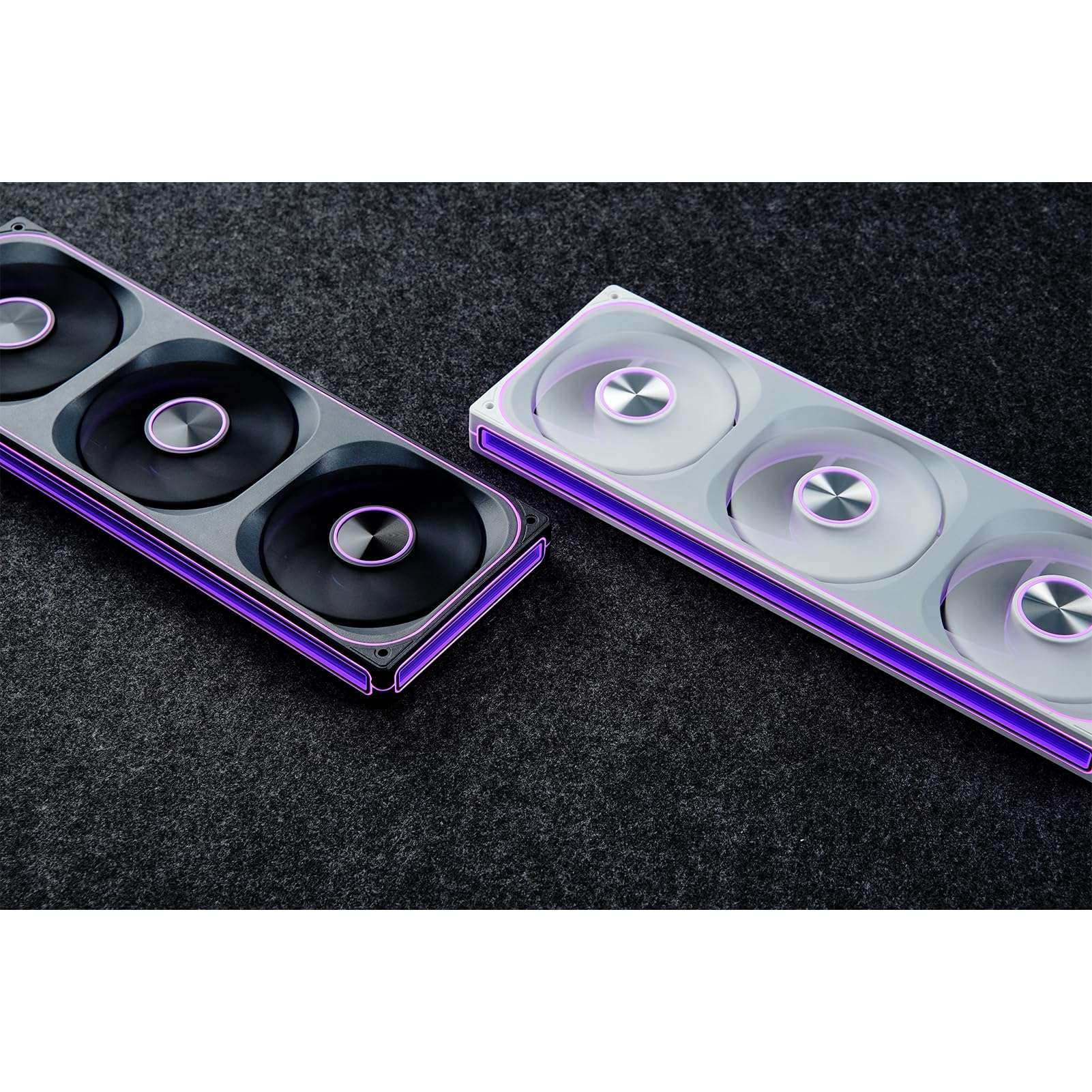 JONSBO ZA-240BR (Reverse) PC Case Fan,All(2)-in-One,Single Frame Unit with 2x120mm 3Pin ARGB Fans,PWM, Reverse Blade Silent with 4-Sides Infinity Mirror Fan,Aluminum Nameplate,28mm Thick Black 5