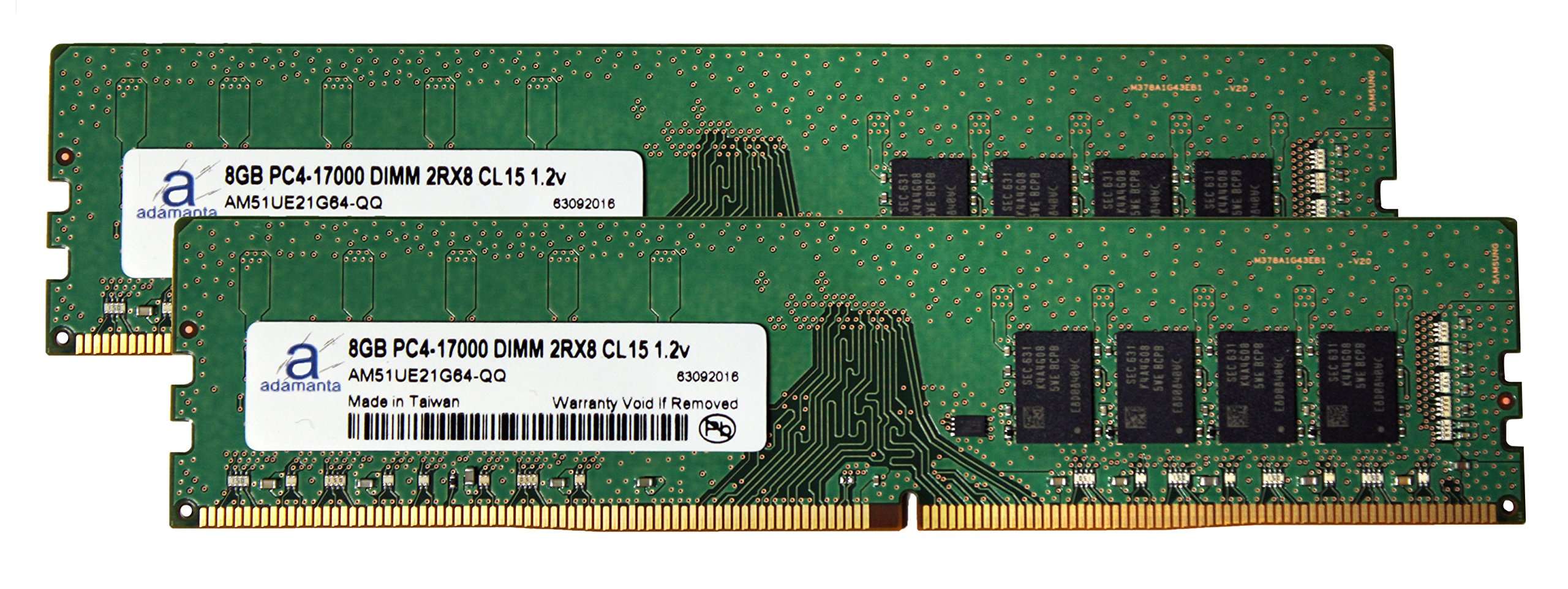 Adamanta 16GB (2x8GB) Desktop Memory Upgrade for Fujitsu Celsius W550 Power DDR4 2133 PC4-17000 DIMM 2Rx8 CL15 1.2v RAM