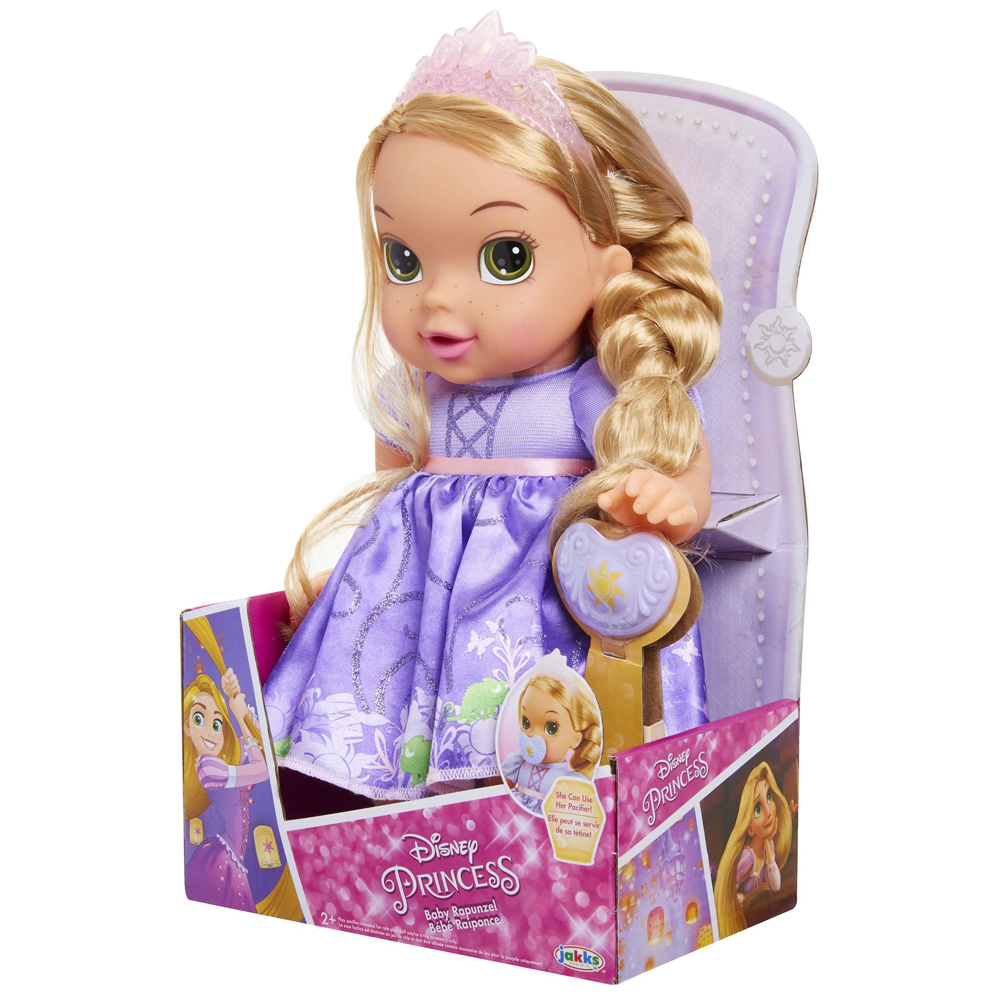 Disney Princess Deluxe Baby Rapunzel Doll with Pacifier Baby Doll Toy 5