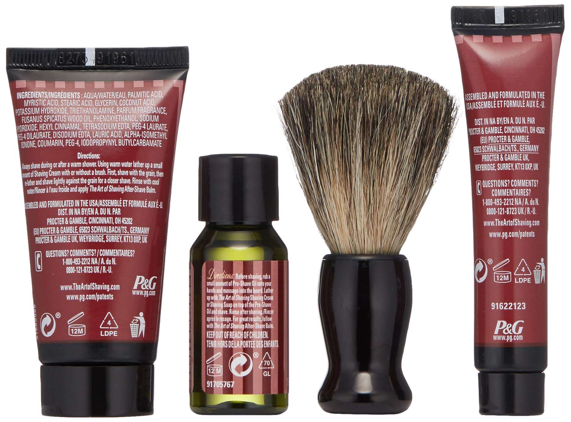 The Art of Shaving Shaving Kit for Men - 4 Elements of the Perfect Shave with Shaving Cream, Shaving Brush, After Shave Balm, & Pre Shave Oil, Sandalwood 2