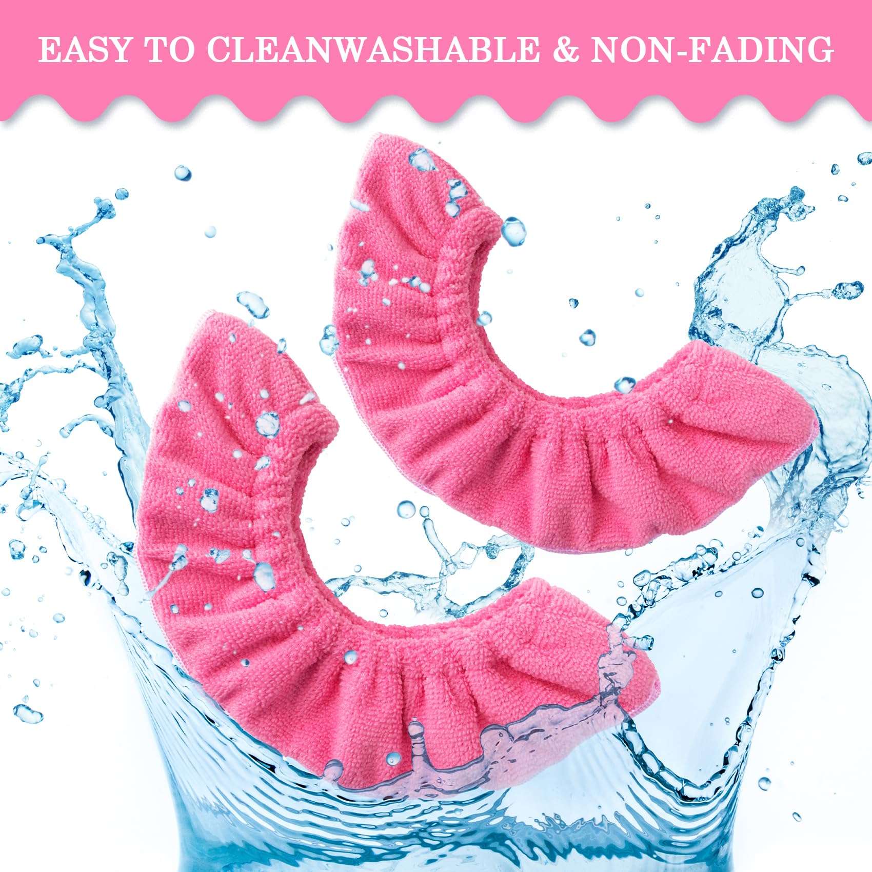 Cuayaes Ice Skate Guards,Soft Ice Skate Blade Covers,Figure Skate Guards Youth Hockey Skate Guards,Elastic Figure Skating Soakers Blades Protector Cover for Girls Boys（Rose Red） 5