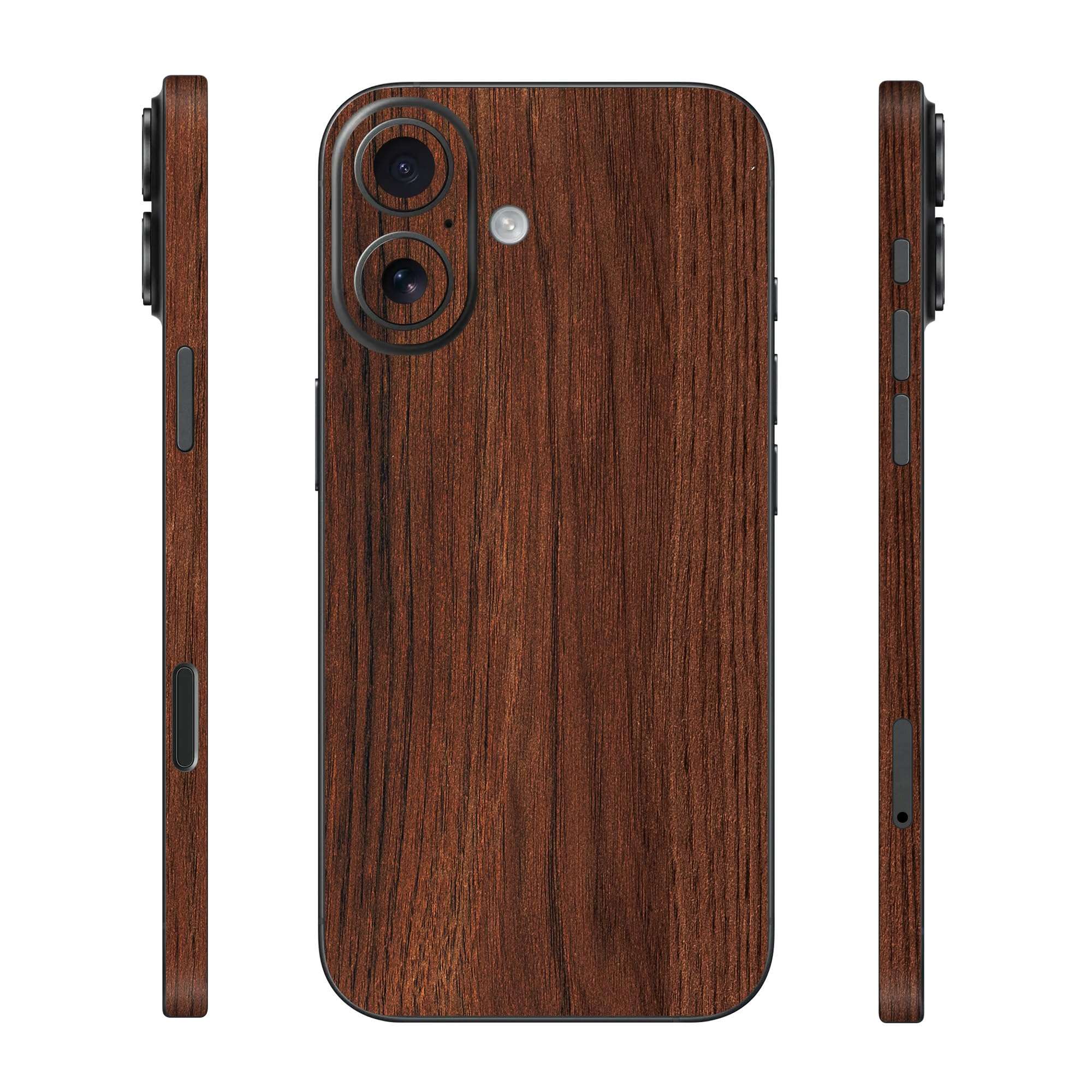 Capes India Mobile Phone Skins Compatible with Apple iPhone 16 | Not a Cover/Case | Protective Film Vinyl Sticker (Walnut, Full Body Skin)