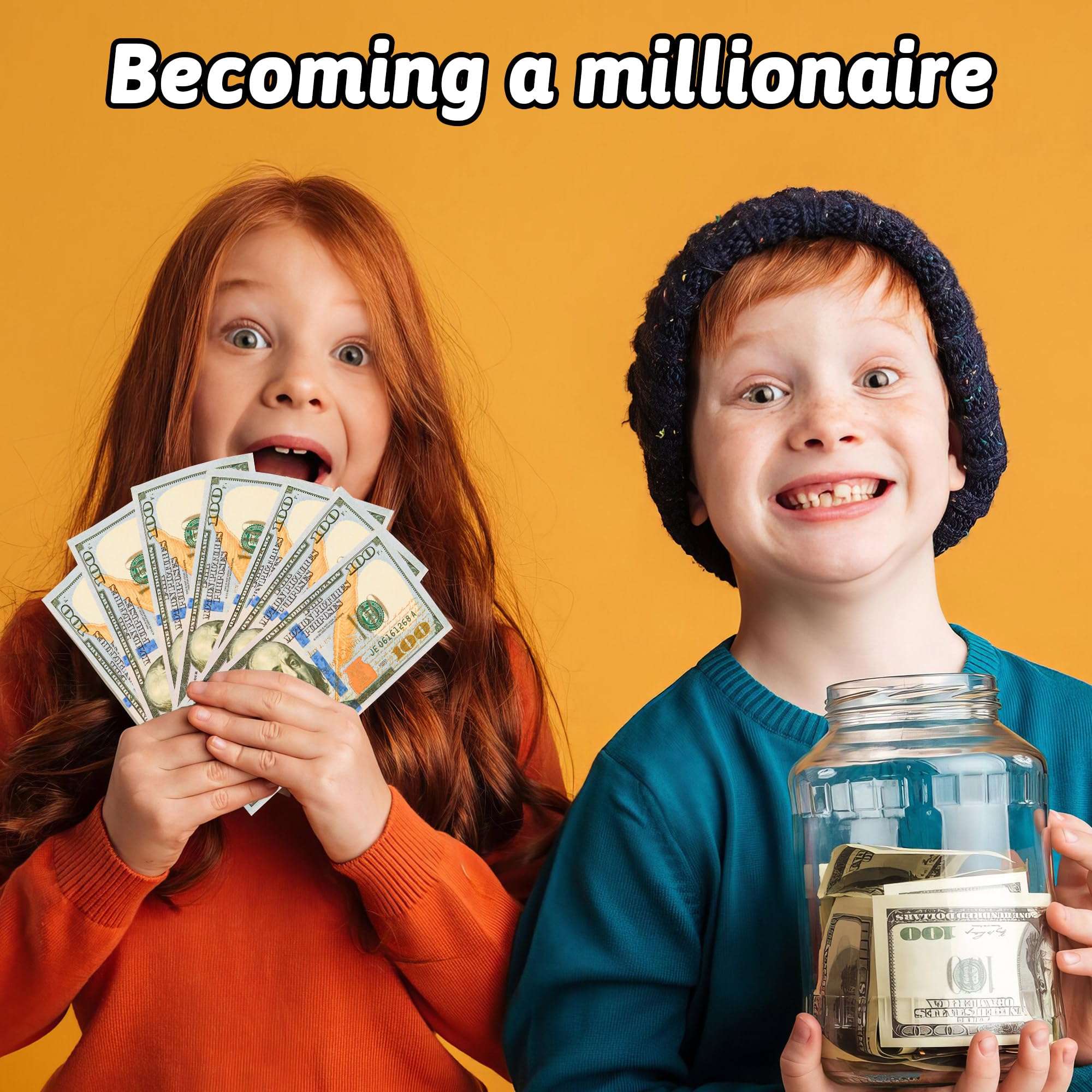 100Pcs Prop Money Movie Money Education Learning Toy for Music Video, Develops Early Math Skills, Play Money for Board Game, Moive, Magic, Party 4