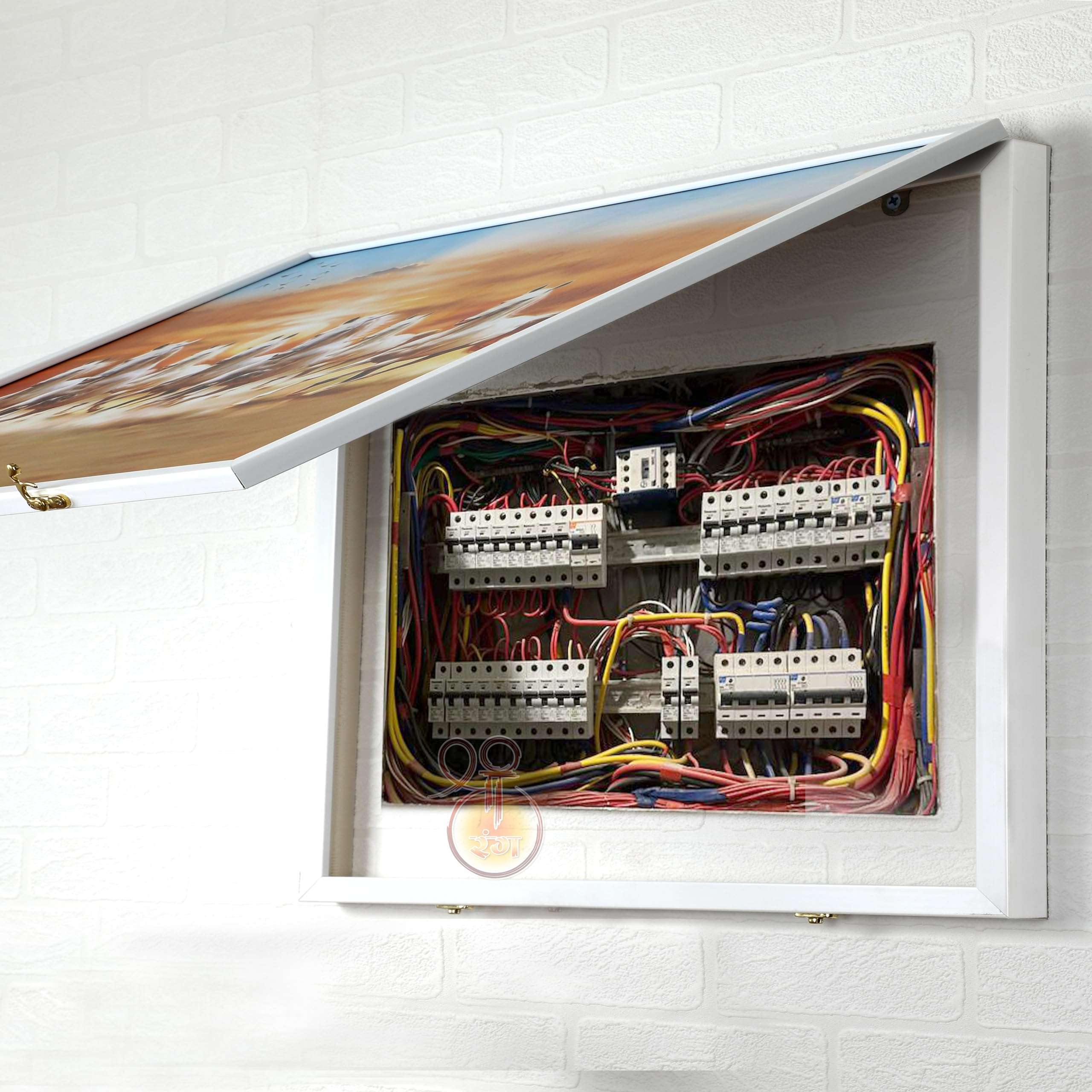 SHREERANG 19x25 in Horizontal Mcb Box Cover Decorative Frame Switch Board Cover Decorative Mcb Box Cover Frame Switch Board Cover Box (19x25 Inches) 1