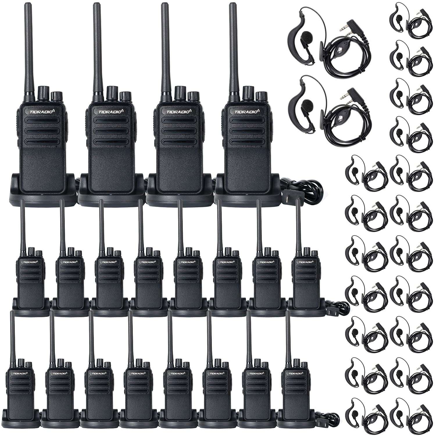 TIDRADIO TD-60 Two Way Radio 2 Way Radios Walkie Talkies Long Range 16CH 2 Way Radio with Earpiece 20 Pack… 1
