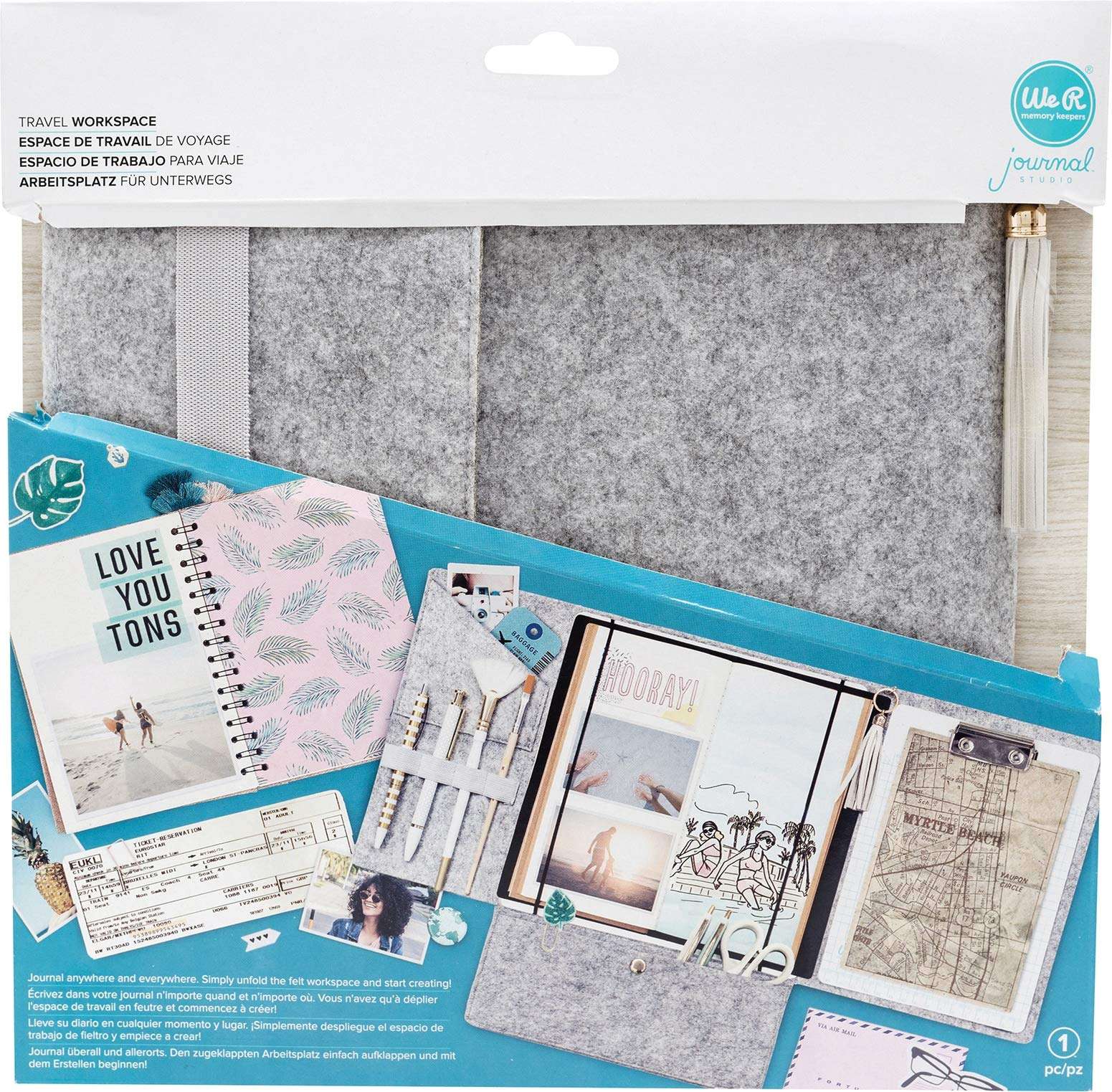 We R Memory Keepers 0633356604853 Storage Journaling-Travel Workspace-Felt, Multi 1