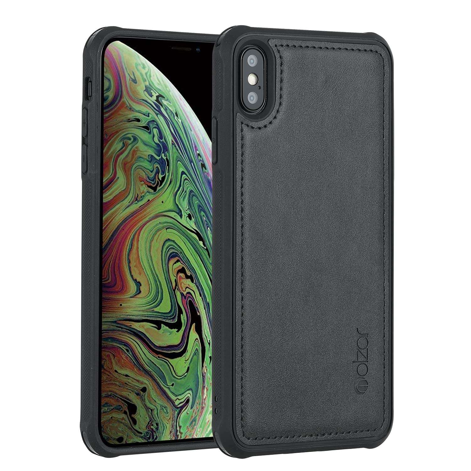 molzar MAG Series for iPhone Xs Max Case, Built-in Metal Plate for Magnetic Mount, Works with Qi-Certified Chargers, Compatible with iPhone Xs Max, Red 1