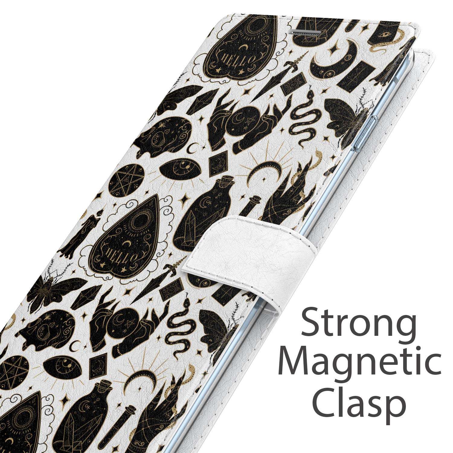 Lex Altern Wallet Case Compatible with Samsung Galaxy Note 20 Ultra 5G S20 S10 Plus S9 8 A71 A70 A50 A21 Occult Shockproof Cover Mystical PU Leather Cute Magnetic Witchcraft Slim Magic Ouija walh056 2