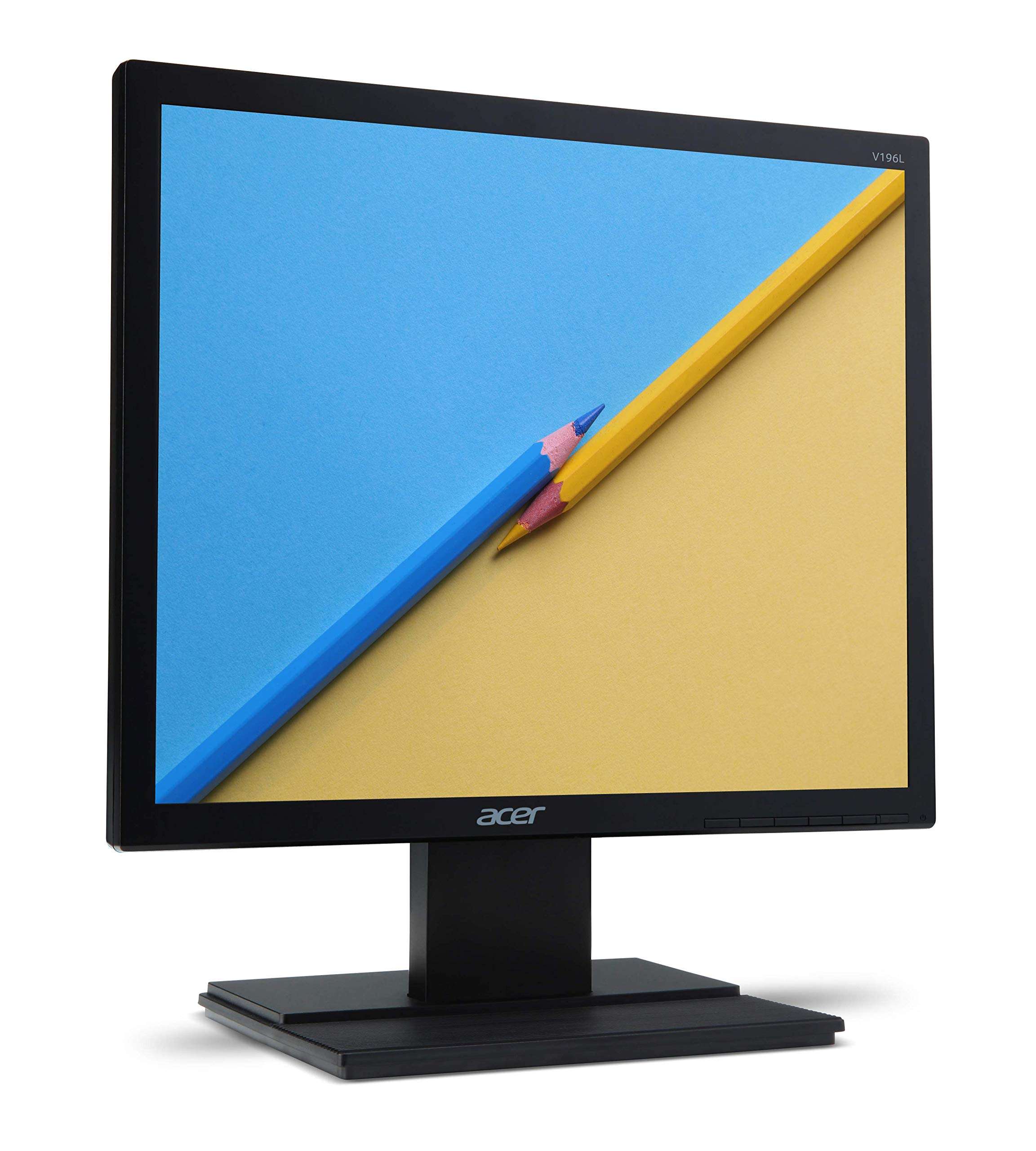Acer 19-inch Square 1280 X 1024 (SXGA) Resolution LED Backlit Computer Monitor, 250 Nits, 5 MS Response Time, TCO Certified, VGA DVI Ports - V196L (Black) 2