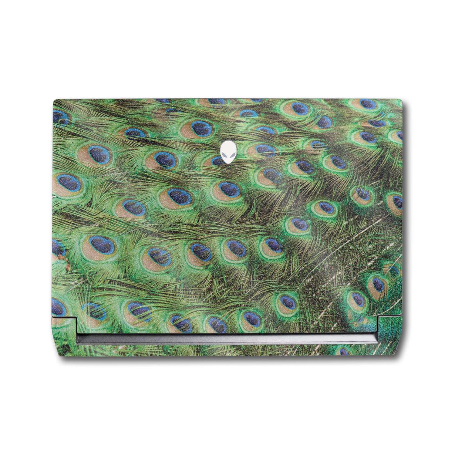 MightySkins Glossy Glitter Skin Compatible With Alienware M17 R5 (2022) Full Wrap Kit - Peacock Pattern | Protective Durable High-Gloss Glitter Finish | Easy To Apply & Change Styles | Made in the USA 1