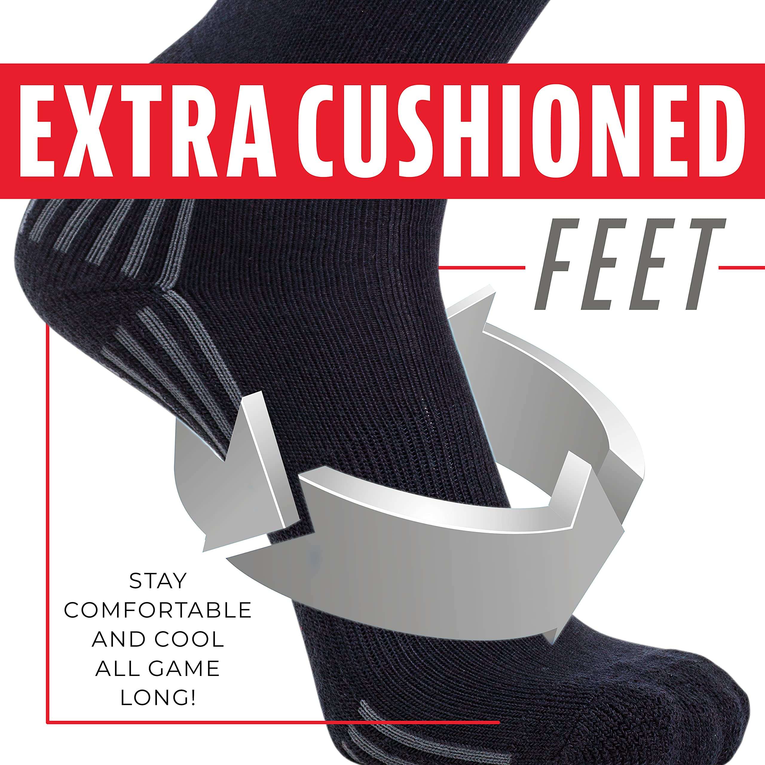 Franklin Sports Youth-Baseball + Softball Socks - Navy-Baseball + Softball Knee Socks for Kids - Boys + Girls Tall Sports Socks - Youth Small 3