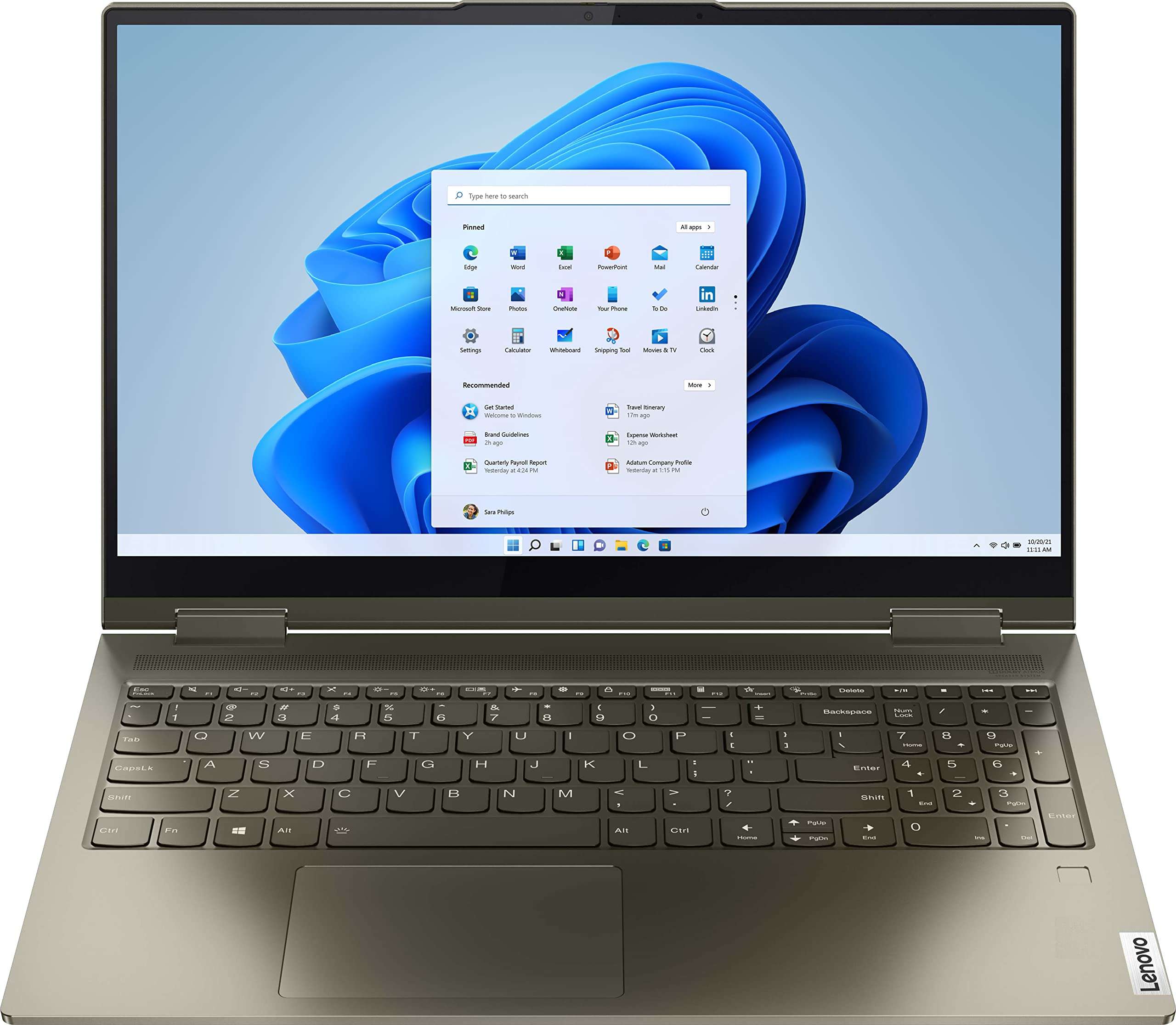 Lenovo Yoga 7i 15 2-in-1 Laptop 15.6" FHD IPS Touchscreen (300 nits, 100% sRGB) 11th Generation Intel Quad-Core i7-1165G7 12GB RAM 2TB SSD Backlit Fingerprint Thunderbolt Dolby Win11 Dark Moss + Pen 2