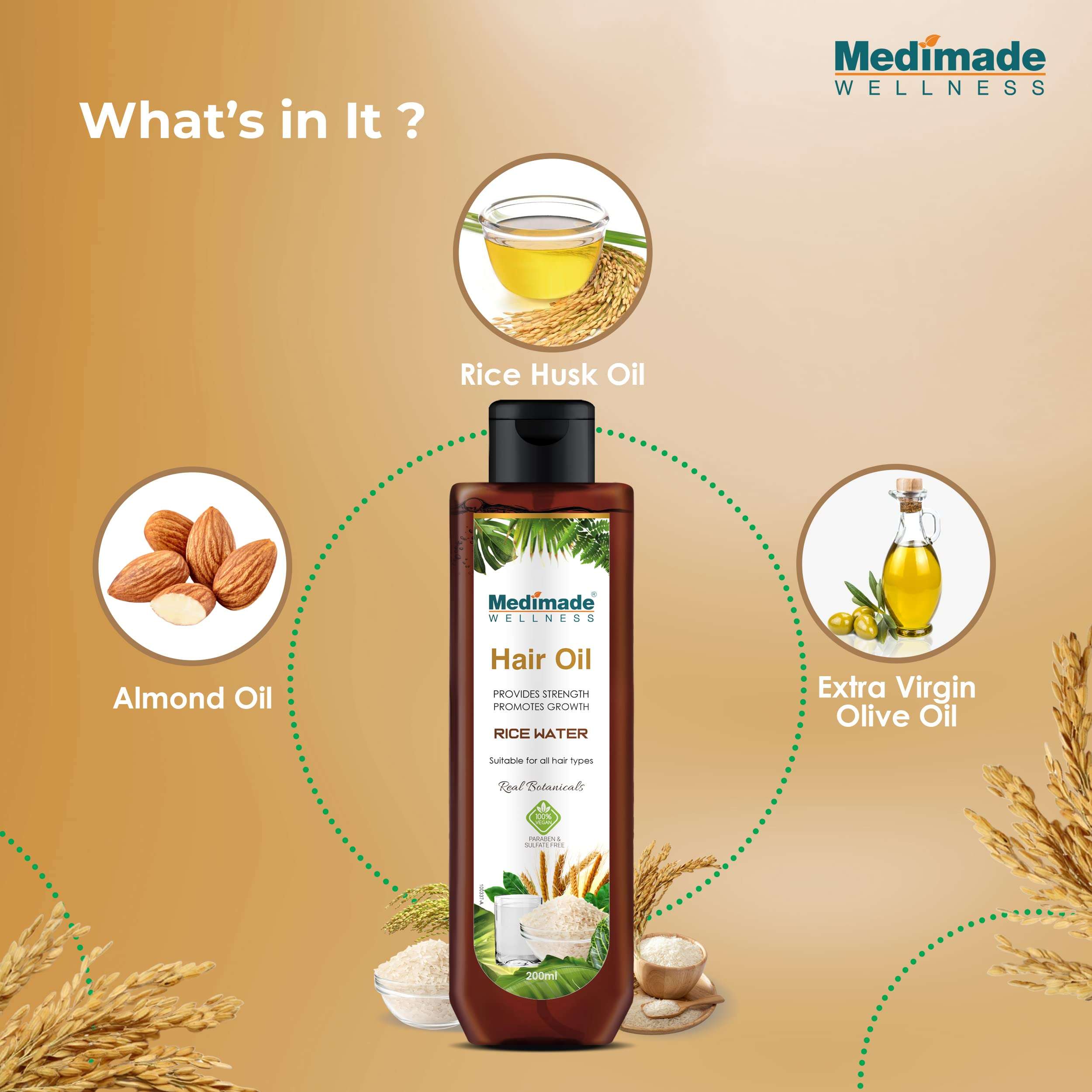 Medimade Rice Water Hair Oil - Pack of 2 3