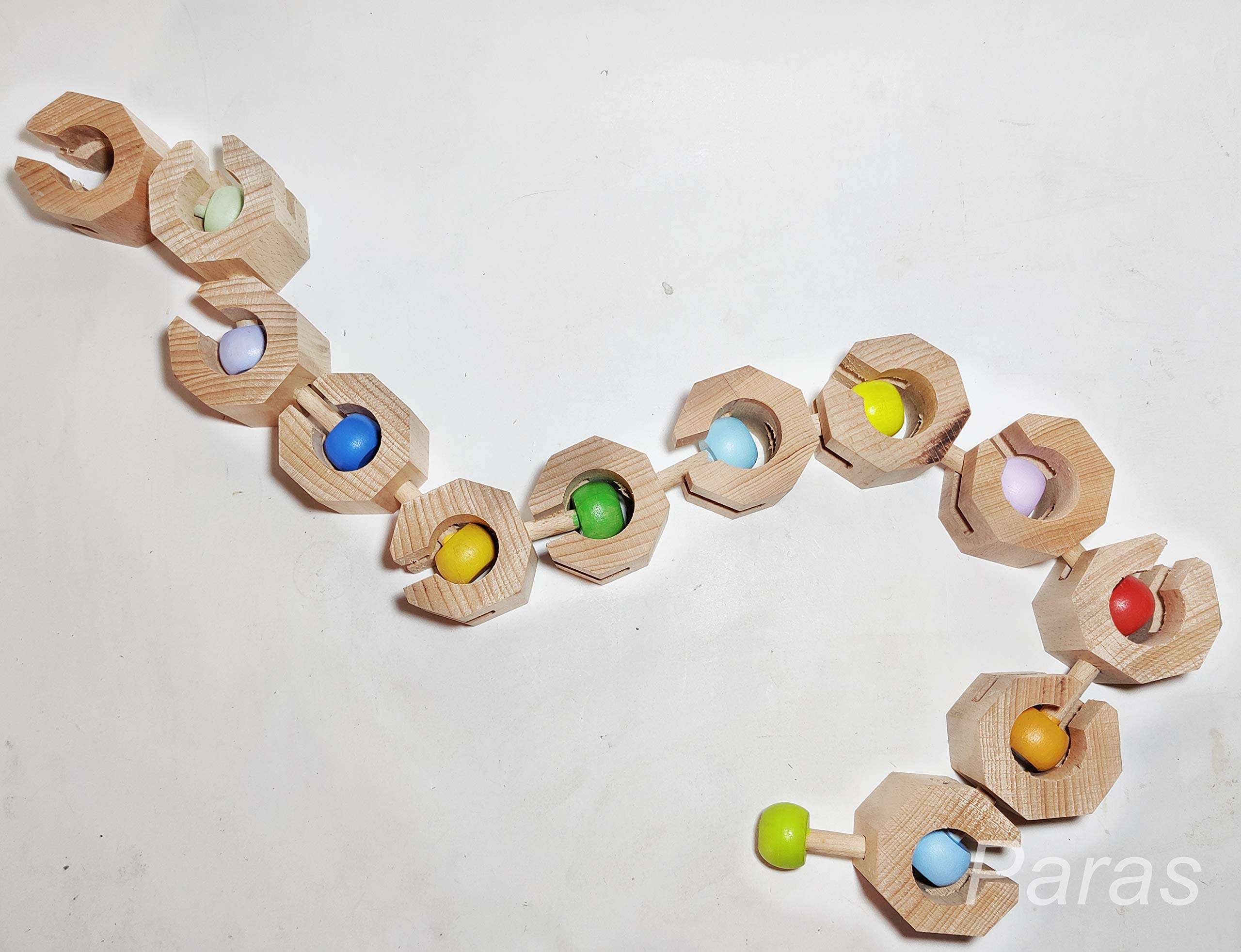 Paras | 12 Pc Wooden Connectable Chain Educational and Learning Toys 5
