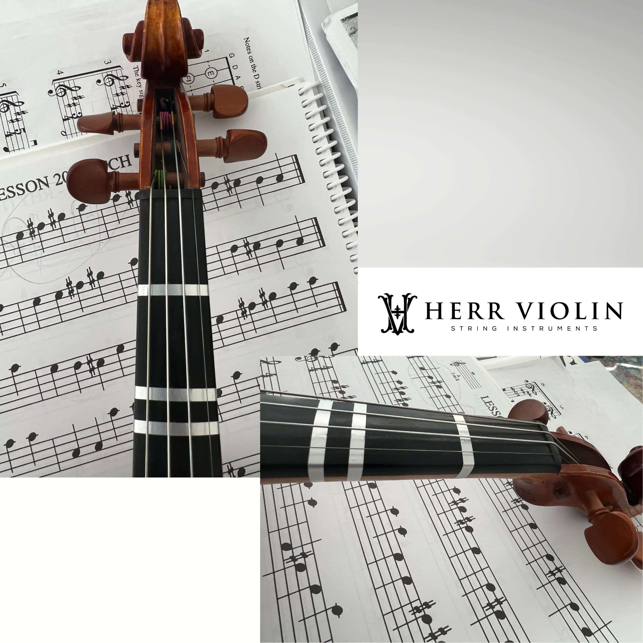 HERR Violin, Instrument Fingerboard Tape for Cello, String Instrument fingerboard Tapes, Note Positioning tape, Silver 4