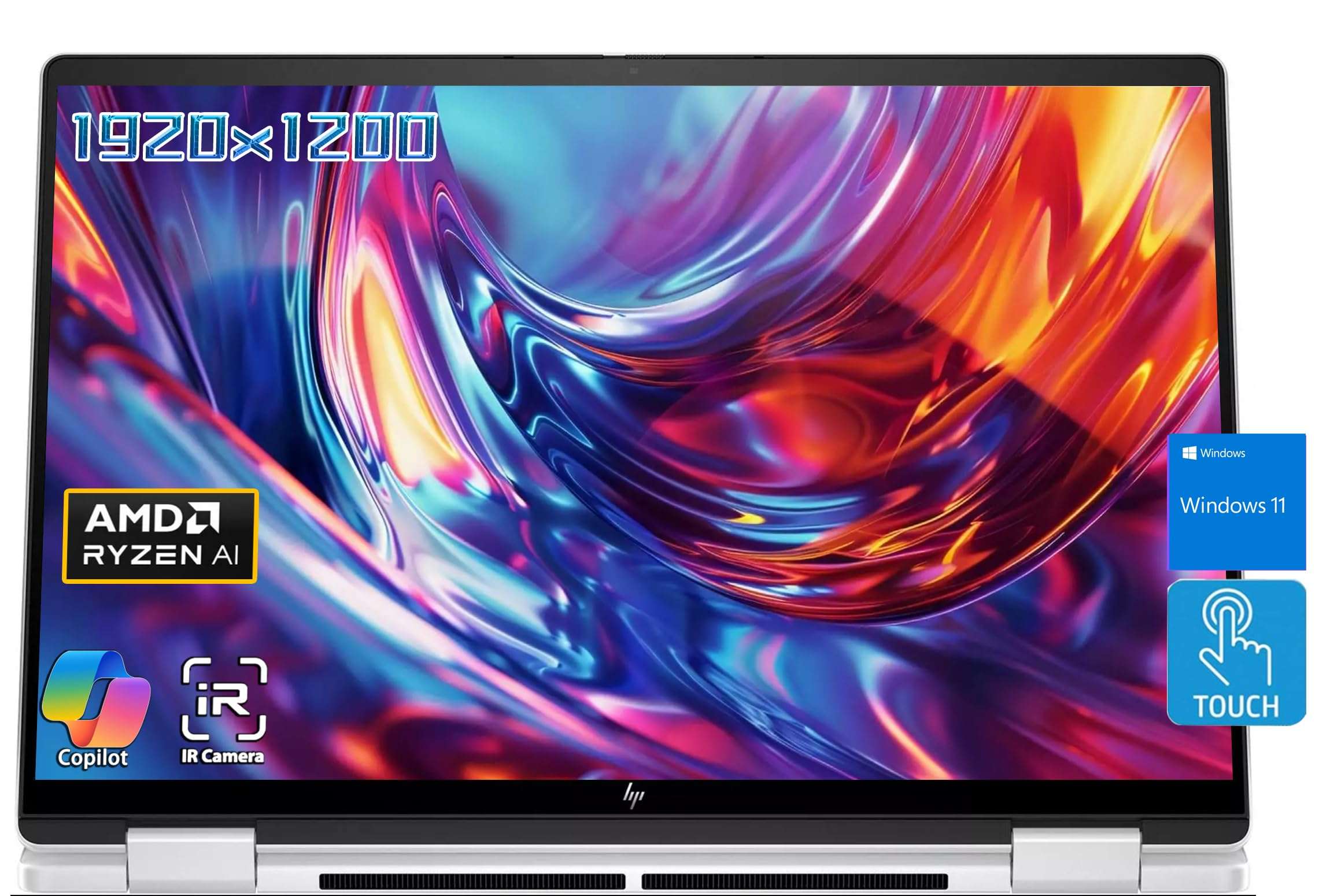 Hp 2024 Envy 14" AI 2-in-1 Slim Laptop, WUXGA Touchscreen, AMD Ryzen 5 8640HS (Beats i7 1355U), LPDDR5 6400MHz, Wi-Fi 6E, BT 5.3, Backlit KB, Win 11 (16GB RAM | 512GB SSD) 1