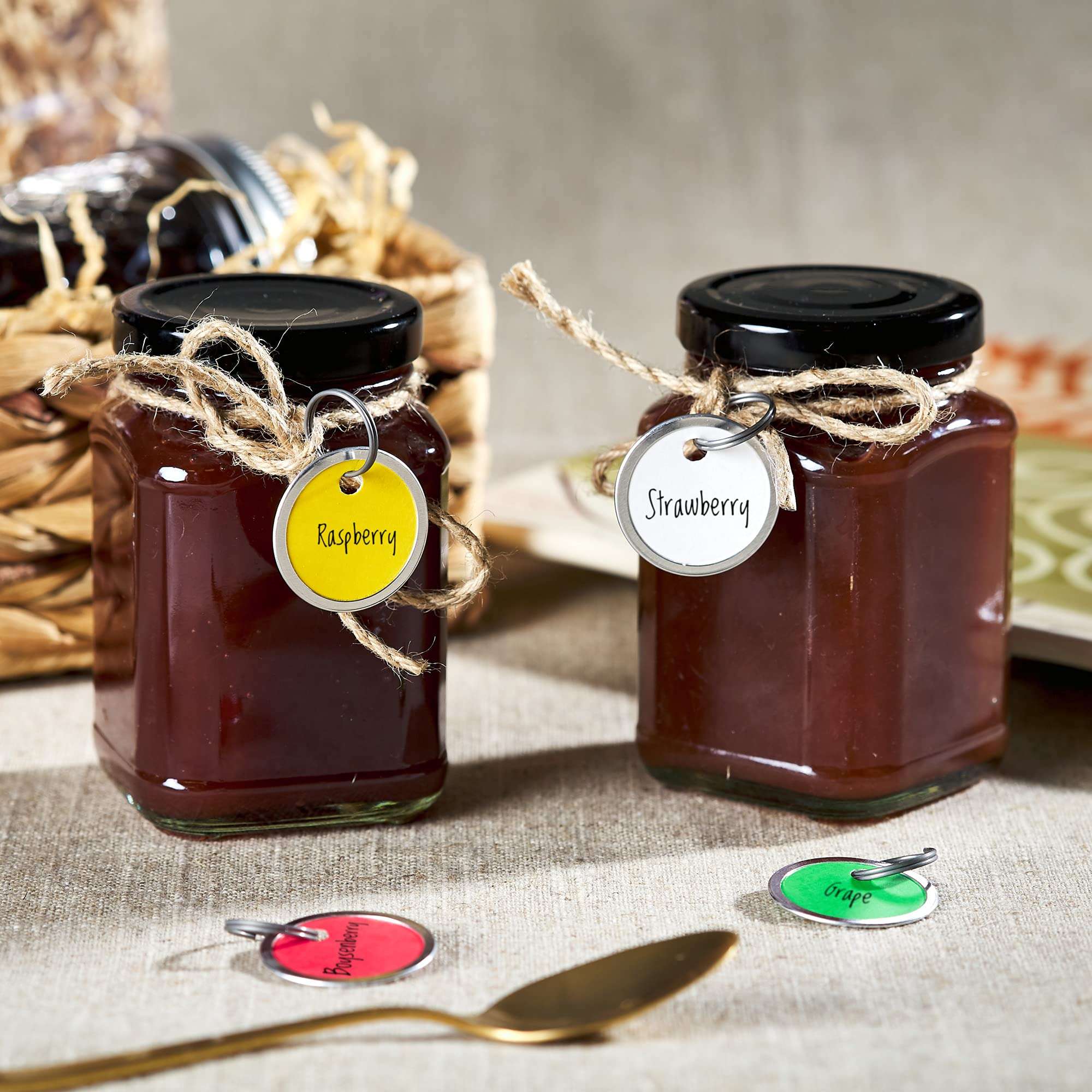 Avery Metal Rim Key Tags, 1.25" Diameter Tag, Metal Split Ring, Assorted Colors, 50 Tags (11026) 5