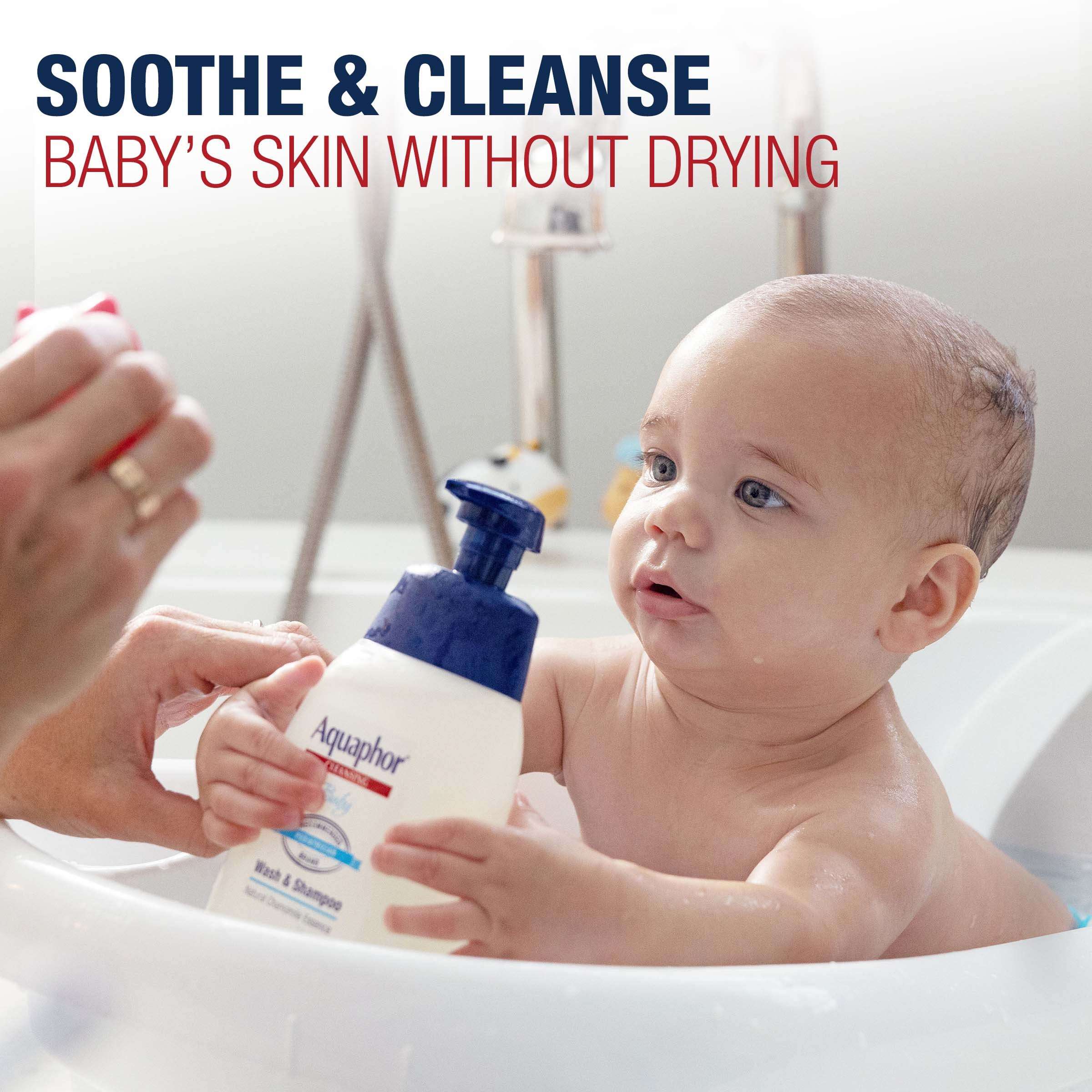 Aquaphor Baby Wash and Shampoo, Unscented Baby Shampoo and Wash, 25.4 Fl Oz Pump Bottle 4